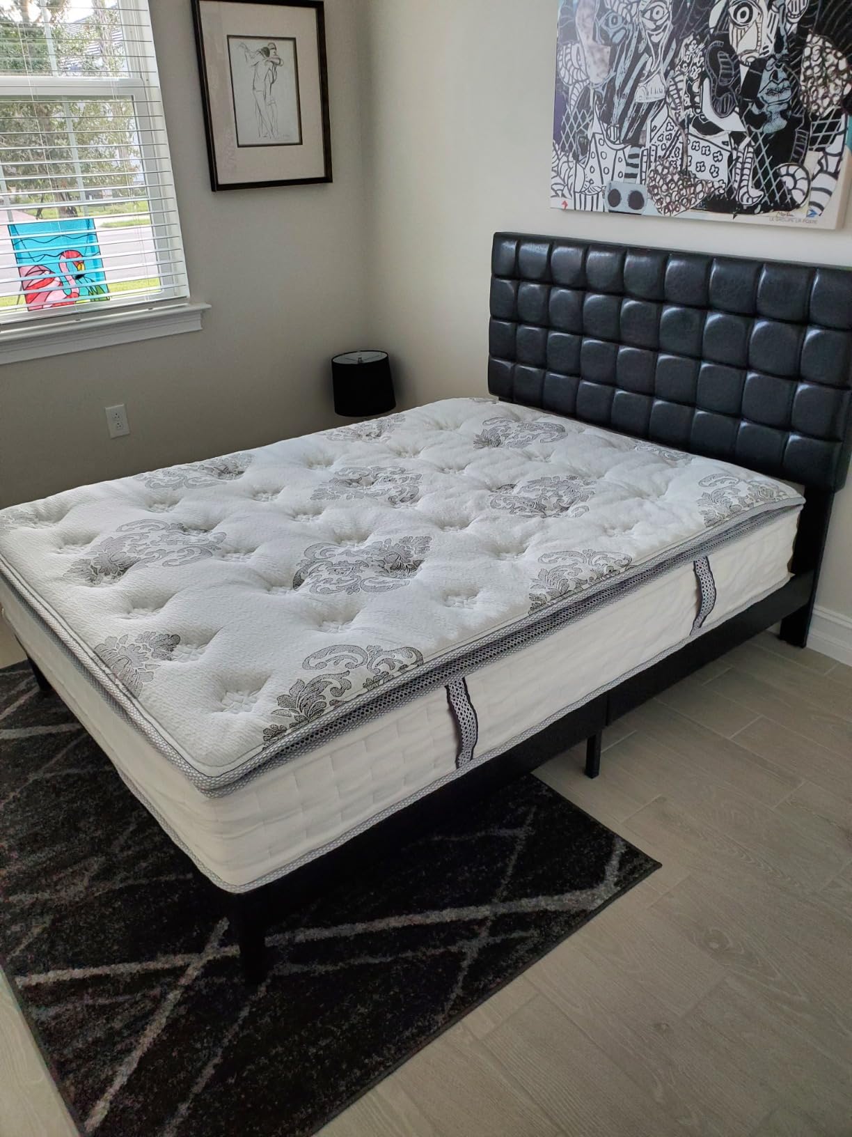 Classic Brands Mercer Cool Gel Memory Foam and Innerspring Hybrid 12-Inch Pillow Top Mattress, Mattress in a Box, Full customer photo 1