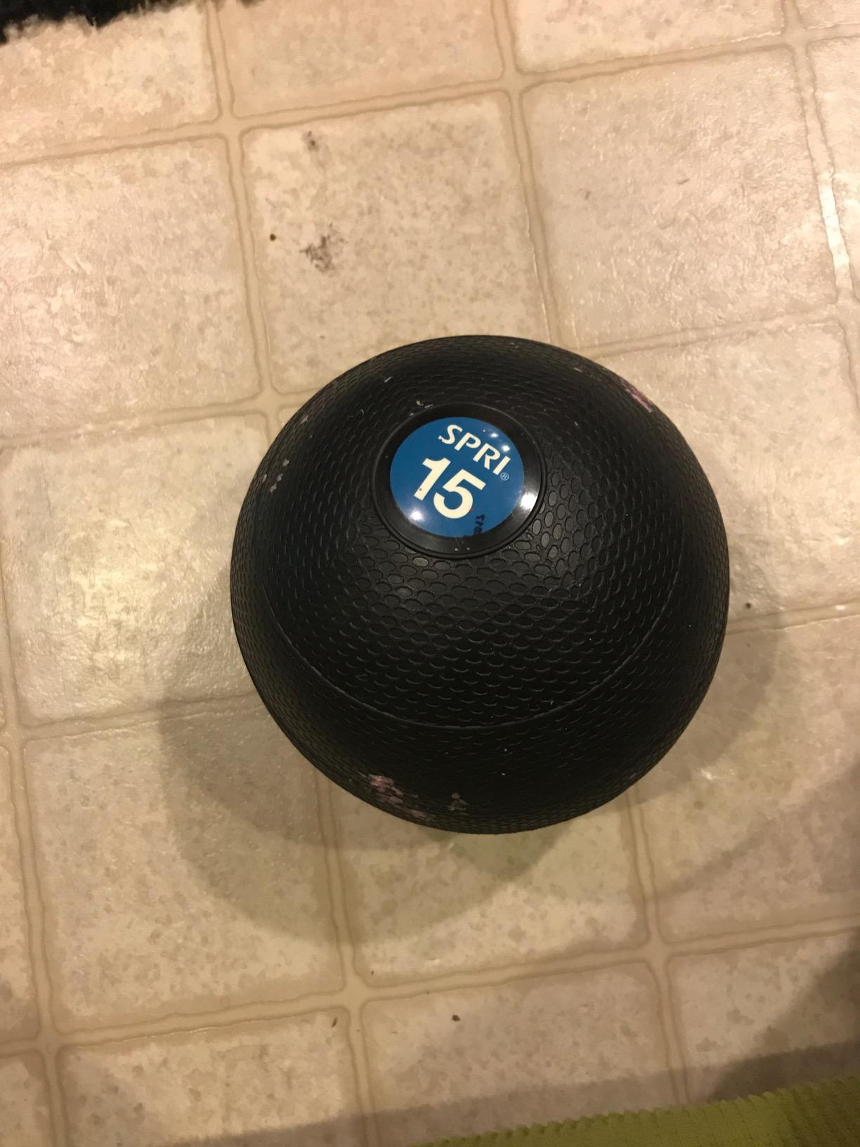 SPRI Dead Weight Slam Ball - Durable Sand-Filled No-Bounce Heavy Duty Ball for Tossing, Slamming, Core Strength Training, Endurance, and General Fitness - Easy to Read Weight Label customer photo 1