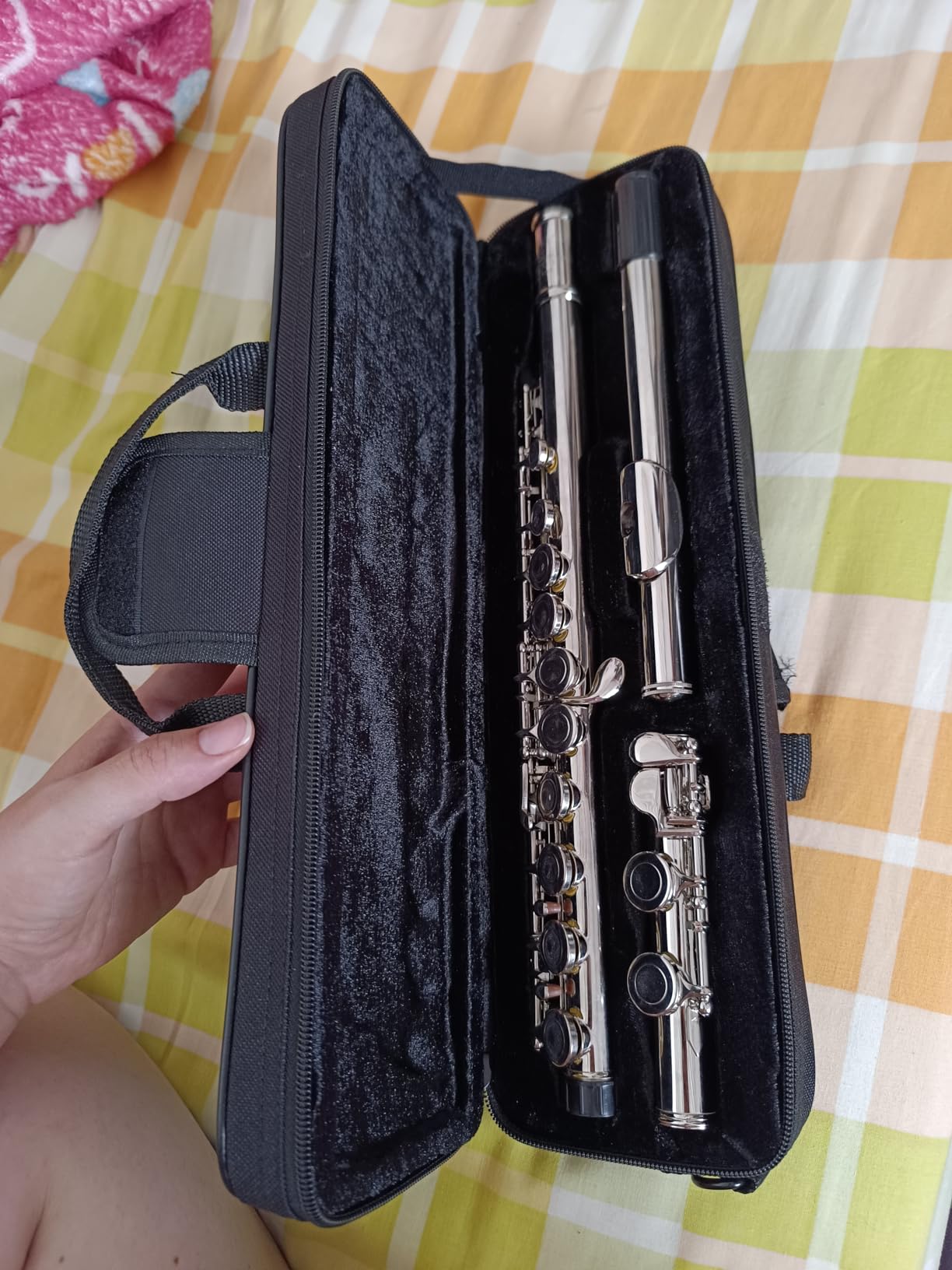 Glory Closed Hole C Flute With Case, Tuning Rod,Joint Grease and Cloth, Gloves, Nickel Siver customer photo 1