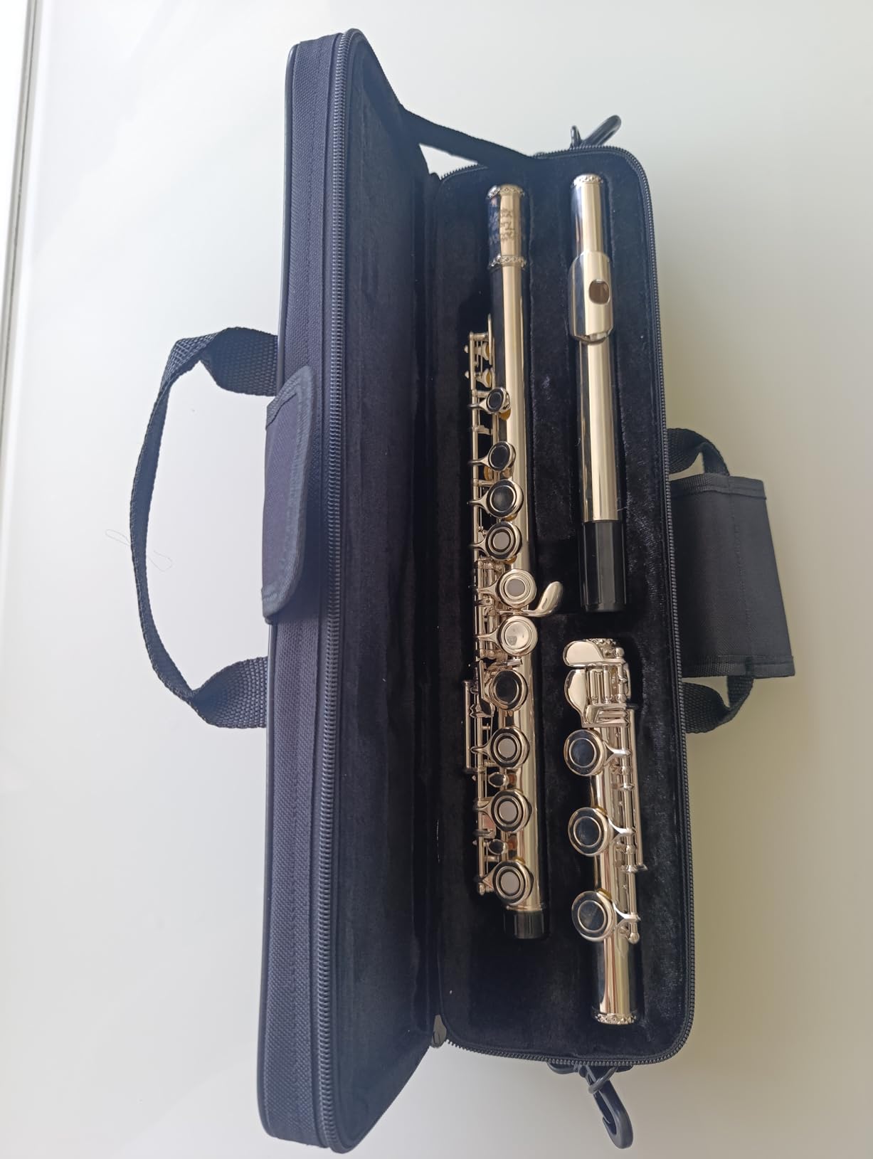 Glory Silver Plated Intermediate 17keys, Open/closed Hole C Flute with B Foot Joint,Offset G, with Case,cleaning Rod, Joint Grease, Cloth and Gloves customer photo 1