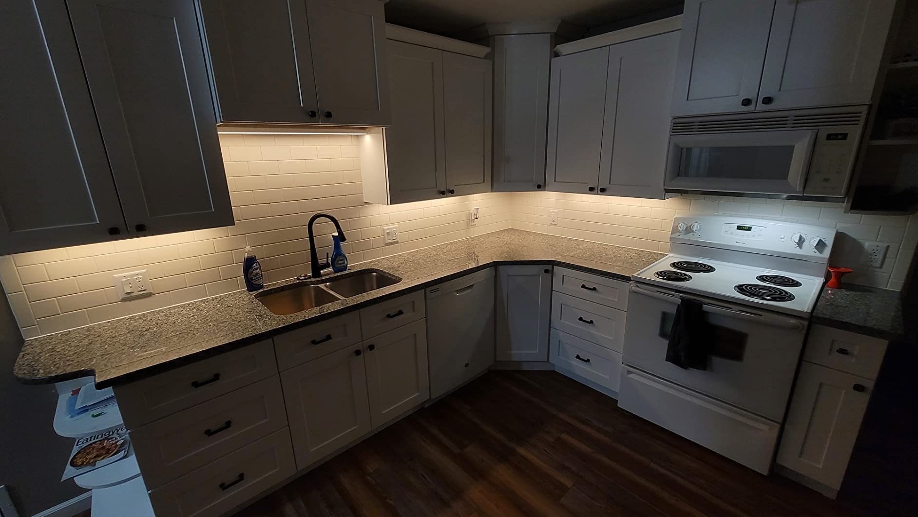 GETINLIGHT 24-Inch Linkable 3CCT LED Under Cabinet Light, Hardwired/Plug-in customer photo 2