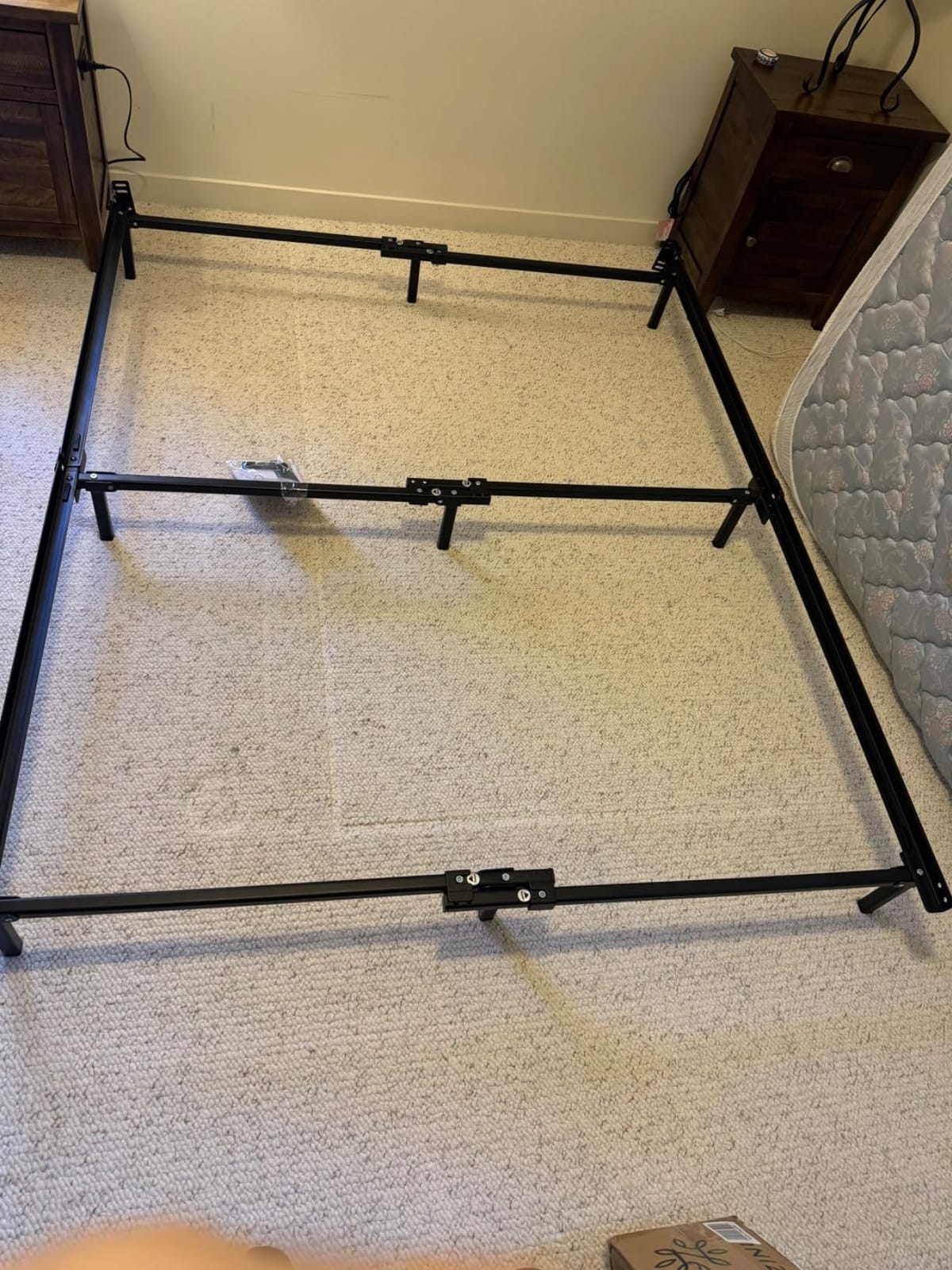 ZINUS Compack Metal Adjustable Bed Frame / 7 Inch Support Bed Frame for Box Spring and Mattress Set, Twin/Full/Queen customer photo 1