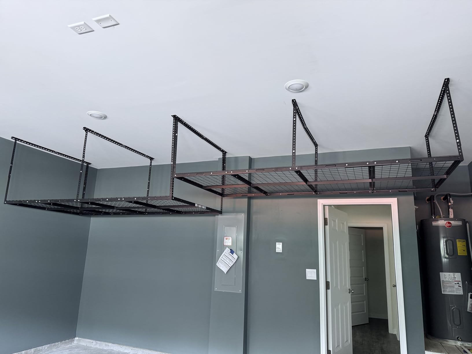 FLEXIMOUNTS 4x8 Overhead Garage Ceiling Storage Rack Organization, Black customer photo 2