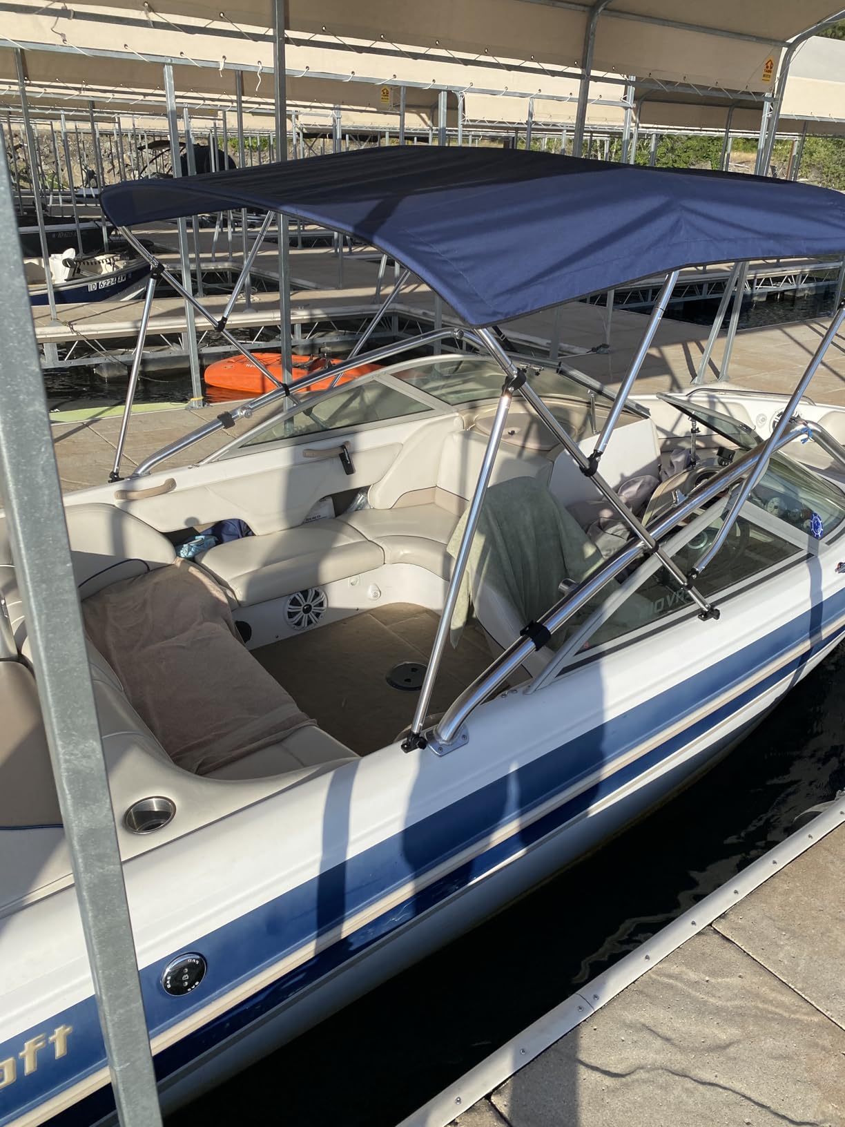 MSC 3 Bow 4 Bow Bimini Top Boat Cover customer photo 1