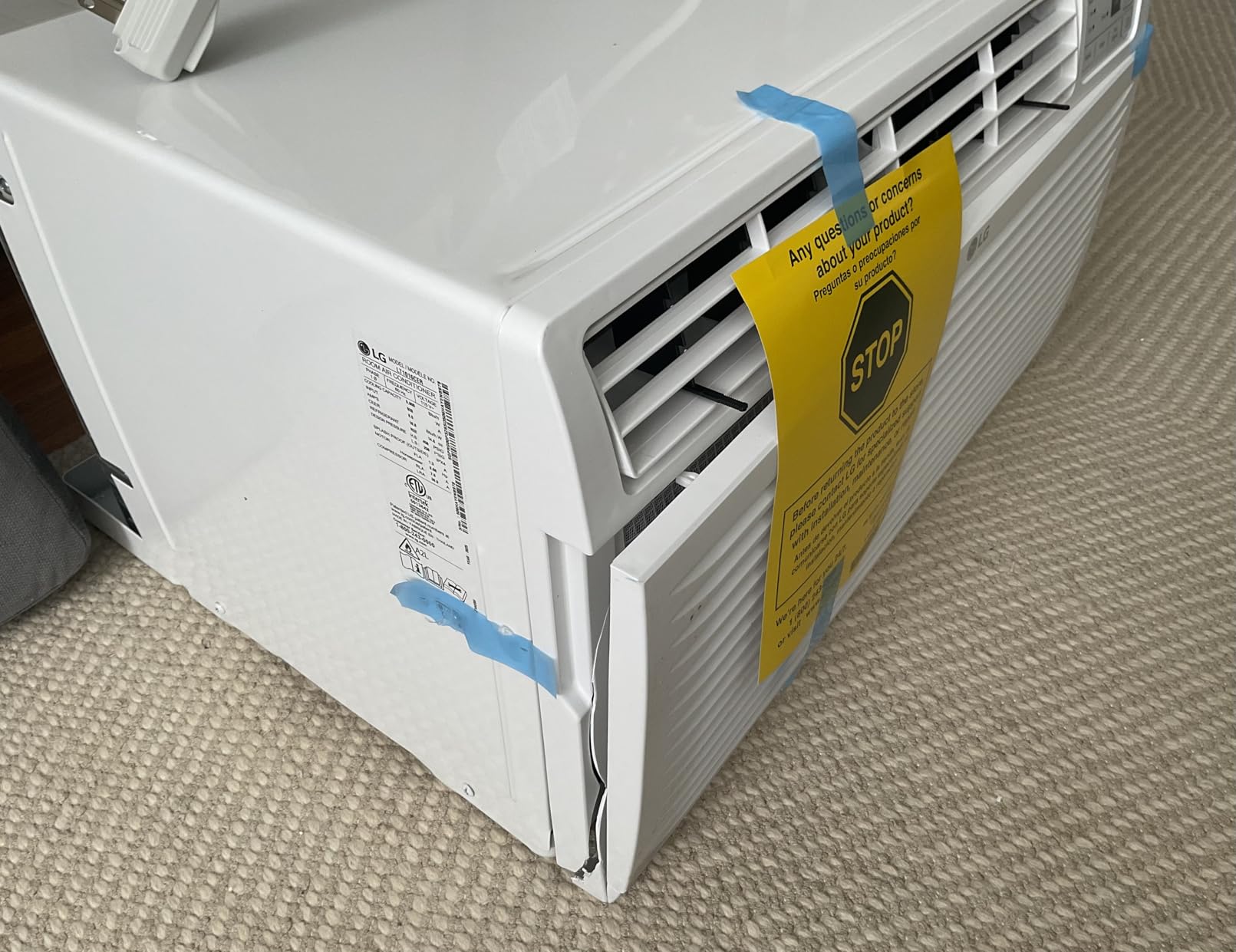 LG 10,000 BTU Through the Wall Air Conditioner, 115V, Cools up to 440 Sq. Ft. for Bedroom, Living Room, Apartment, with Remote, 3 Cool & Fan Speeds, Wall AC Unit, White customer photo 2