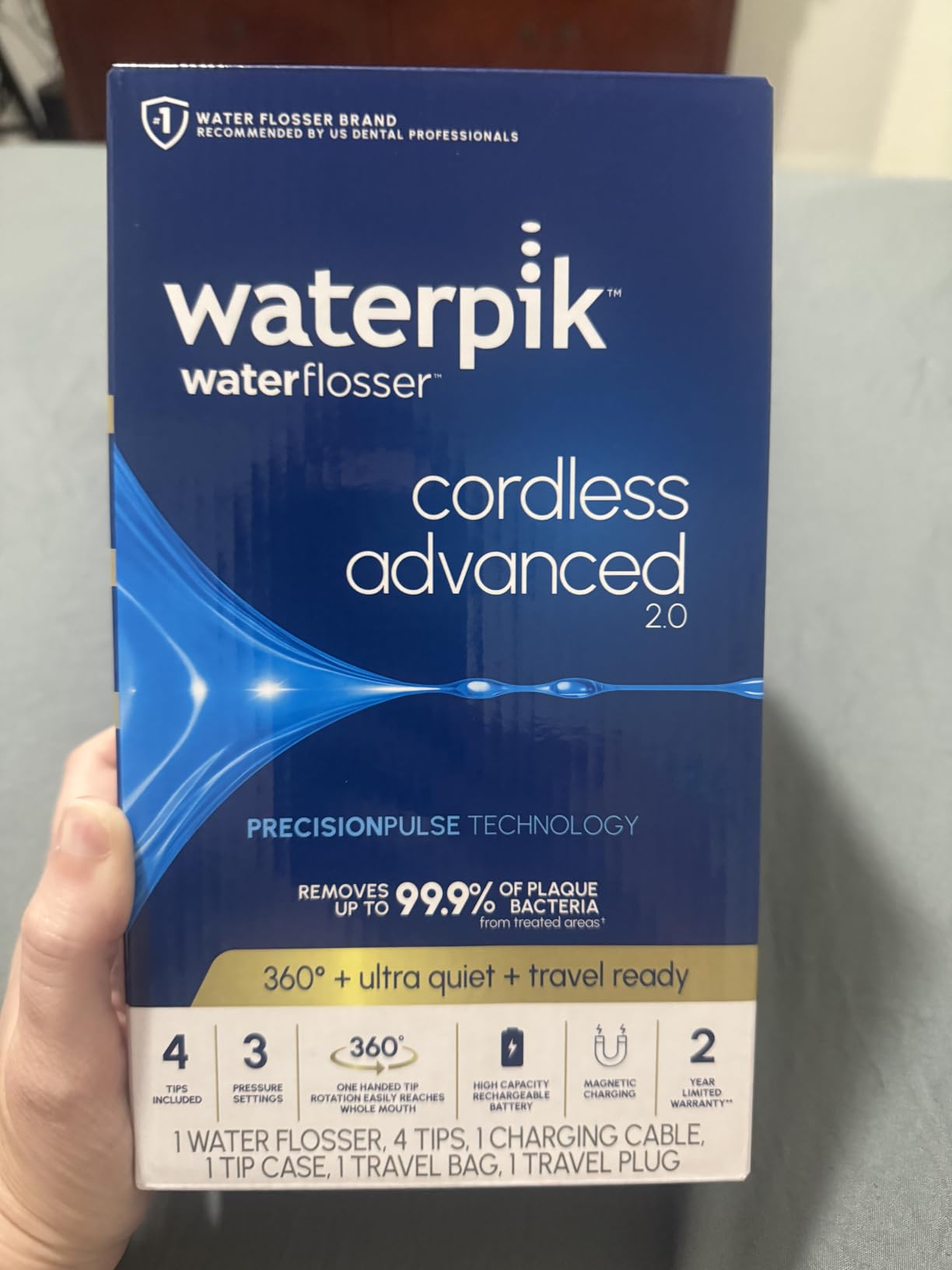 Waterpik Cordless Advanced Portable Water Flosser, Rechargeable, White customer photo 2