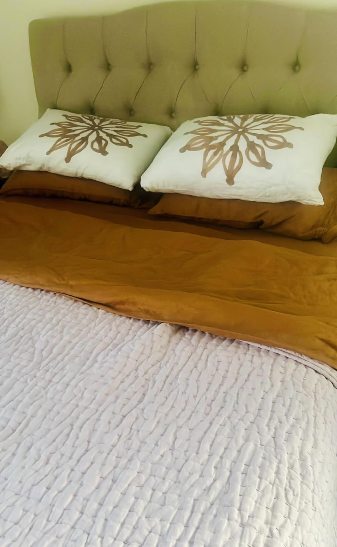 Simple&Opulence 100% Linen Sheet Set with Embroidery Washed - 4 Pieces (1 Flat Sheet & 1 Fitted Sheet & 2 Pillowcases) Natural Flax Soft Bedding Breathable Farmhouse - Linen, Queen Size customer photo 2