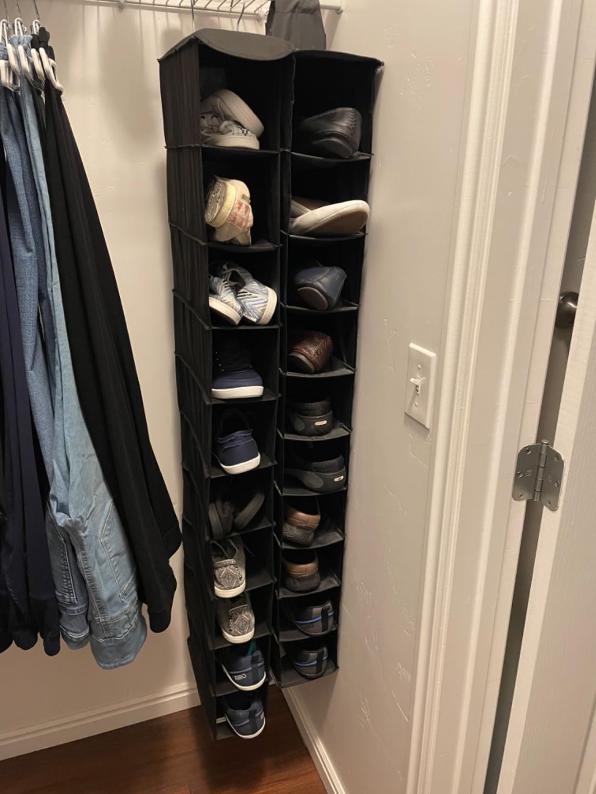 Simple Houseware 10 Shelves Closet Hanging Shoe Organizer, Gray customer photo 1