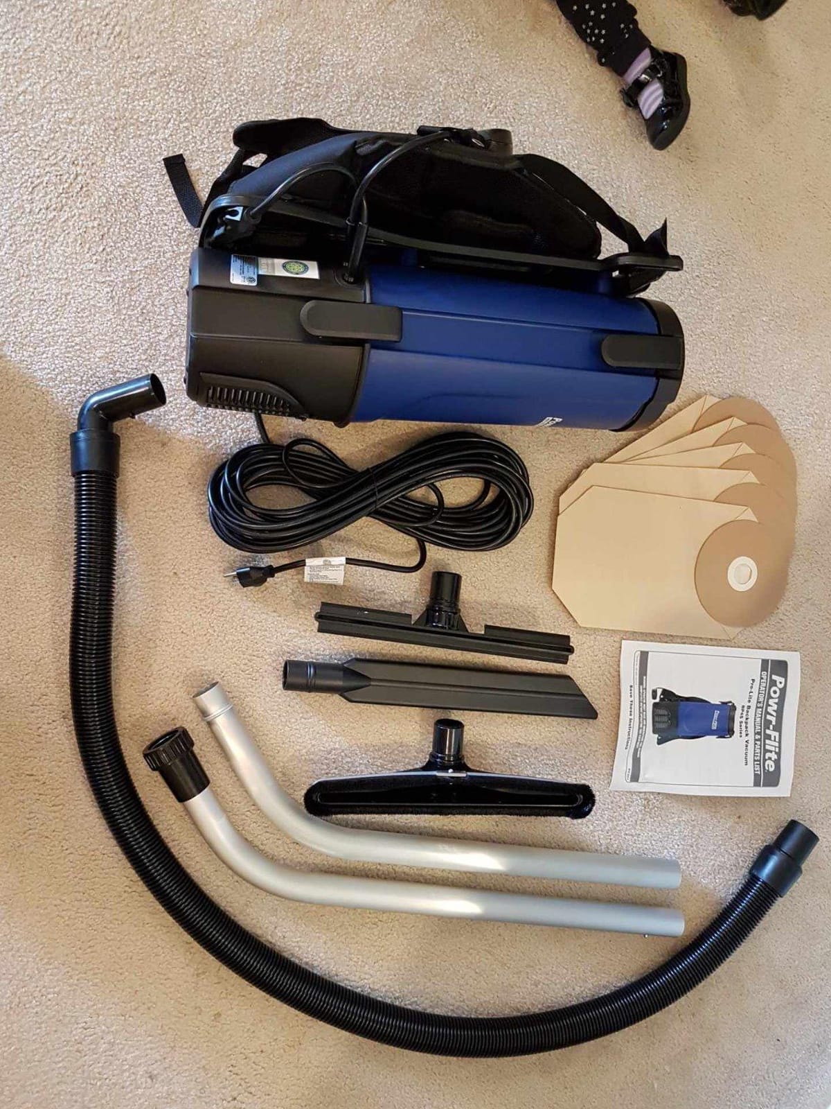Powr-Flite Pro-Lite Backpack Vacuum Cleaner, 4-Quart Canister, BP4S customer photo 2