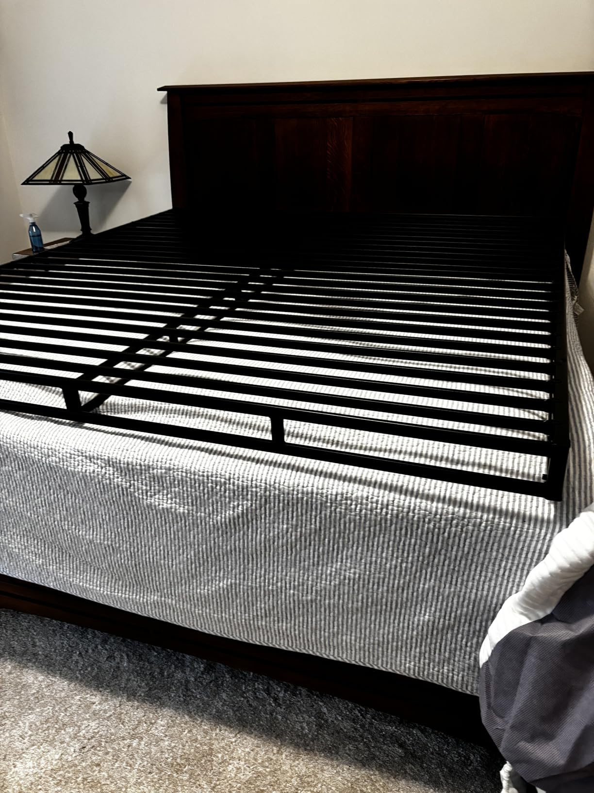 Zinus 9 Inch Quick Lock High Profile Smart Box Spring / Mattress Foundation / Strong Steel Structure / Easy Assembly, Queen, White customer photo 2
