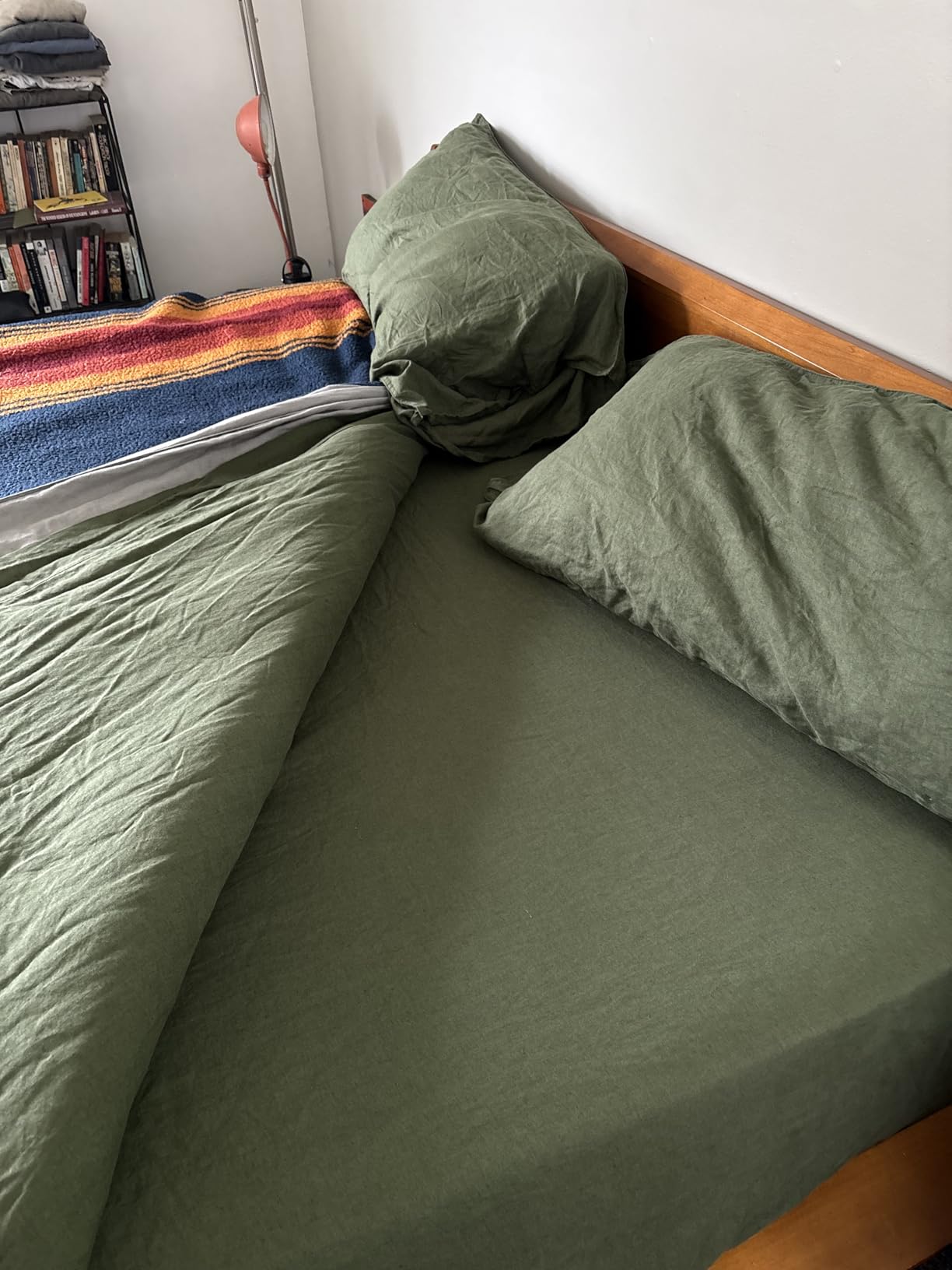 DAPU 100% Linen Sheets Queen Size,170GSM French Flax Pure Linen Sheets Set customer photo 1
