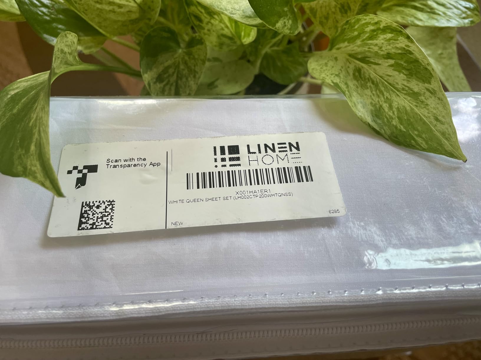 Linen Home 100% Cotton Percale Sheets Queen Size 4 Pc Cooling Set - White customer photo 1