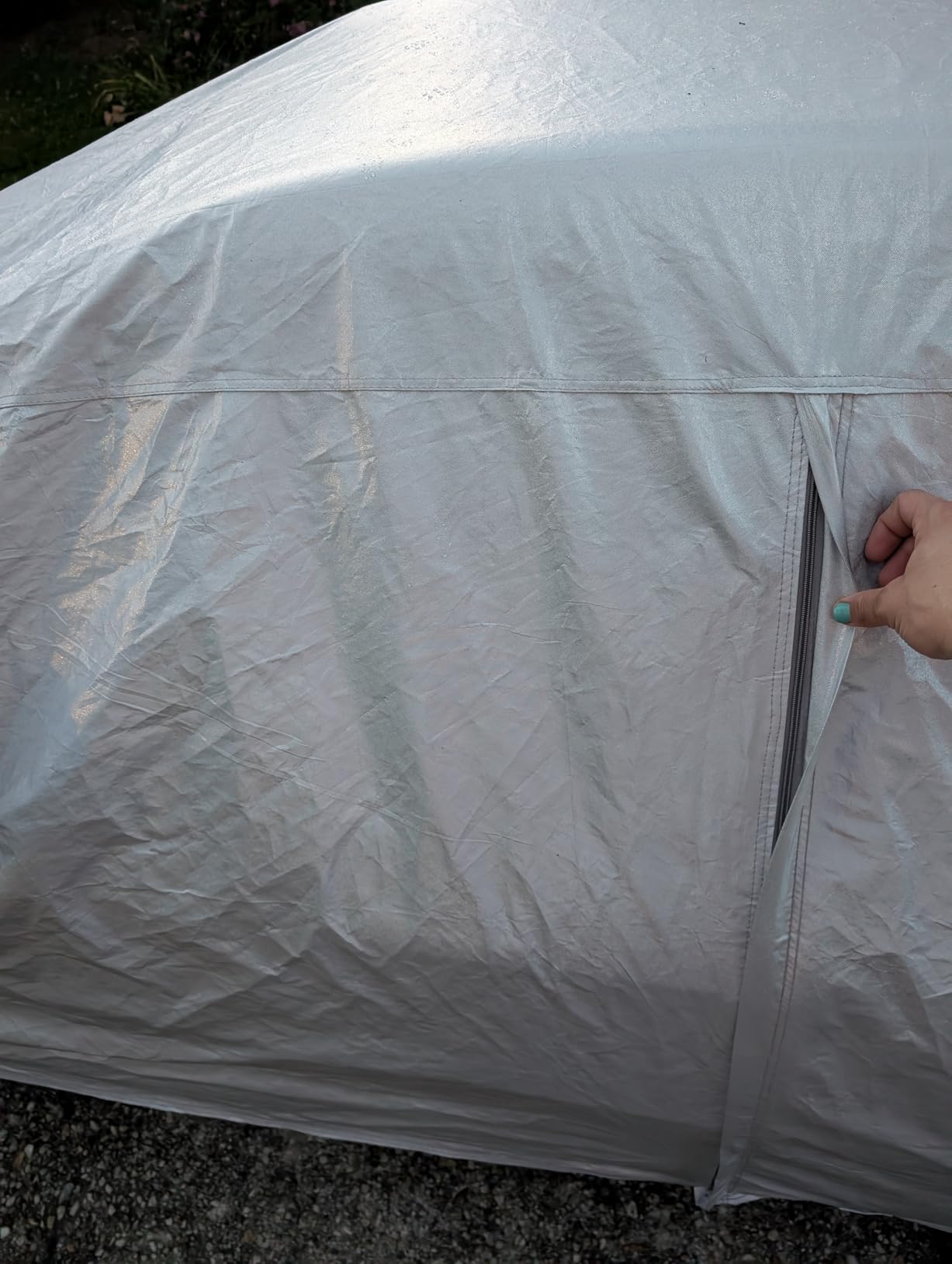 Kayme Sedan Car Cover See Vehicle Size Chart for Accurate Fit, Size A4 | 100% Waterproof All Weather Heavy Duty. Protects Against Sun, Rain, Snow, Dust. Soft Cotton. Driver Door Zipper, Storage Bag customer photo 1