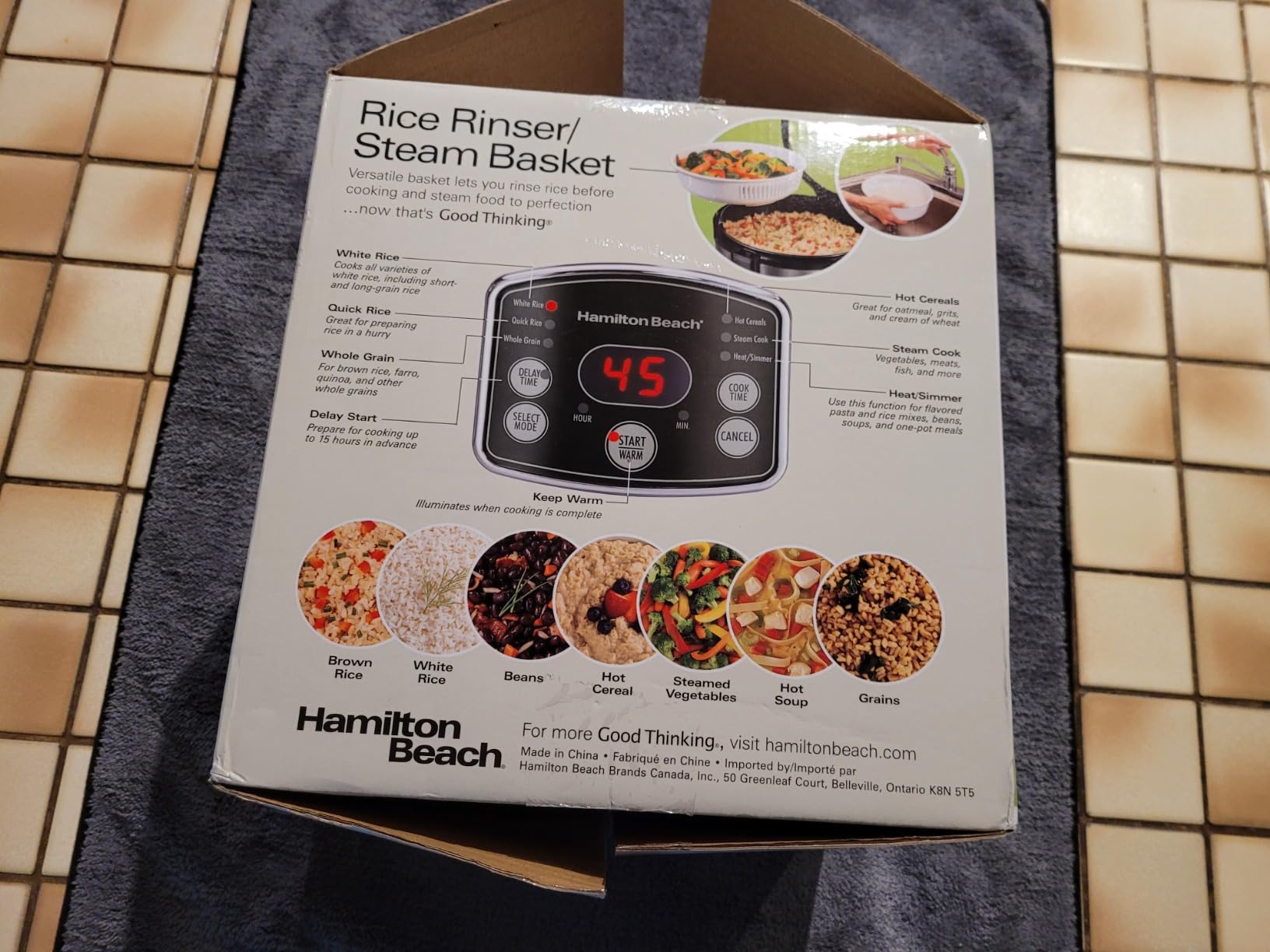 Hamilton Beach Digital Programmable Rice Cooker & Food Steamer, 8 Cups Cooked (4 Uncooked), With Steam & Rinse Basket, Stainless Steel (37518) customer photo 1