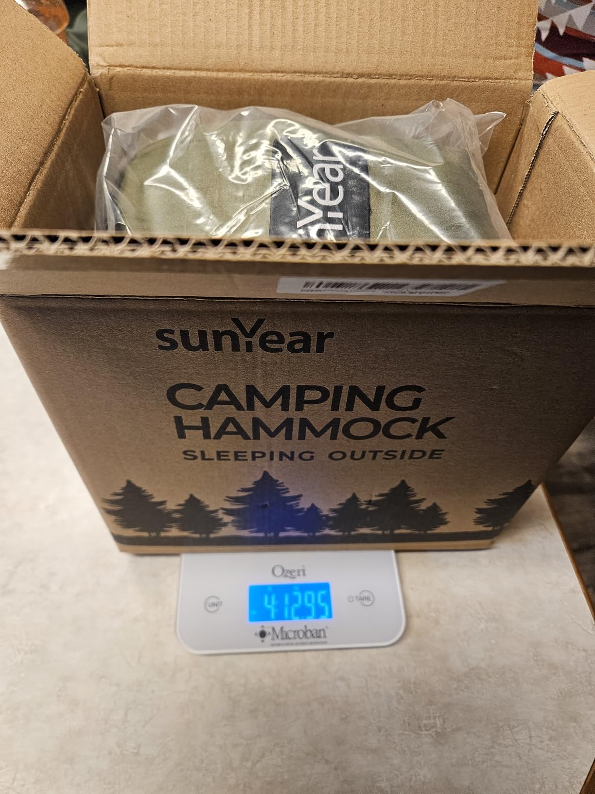 Sunyear Camping Hammock, Portable Single & Double Hammock with Net, 2 Person Hammock Tent with 2 * 10ft Straps, Best for Outdoor Hiking Survival Travel customer photo 2