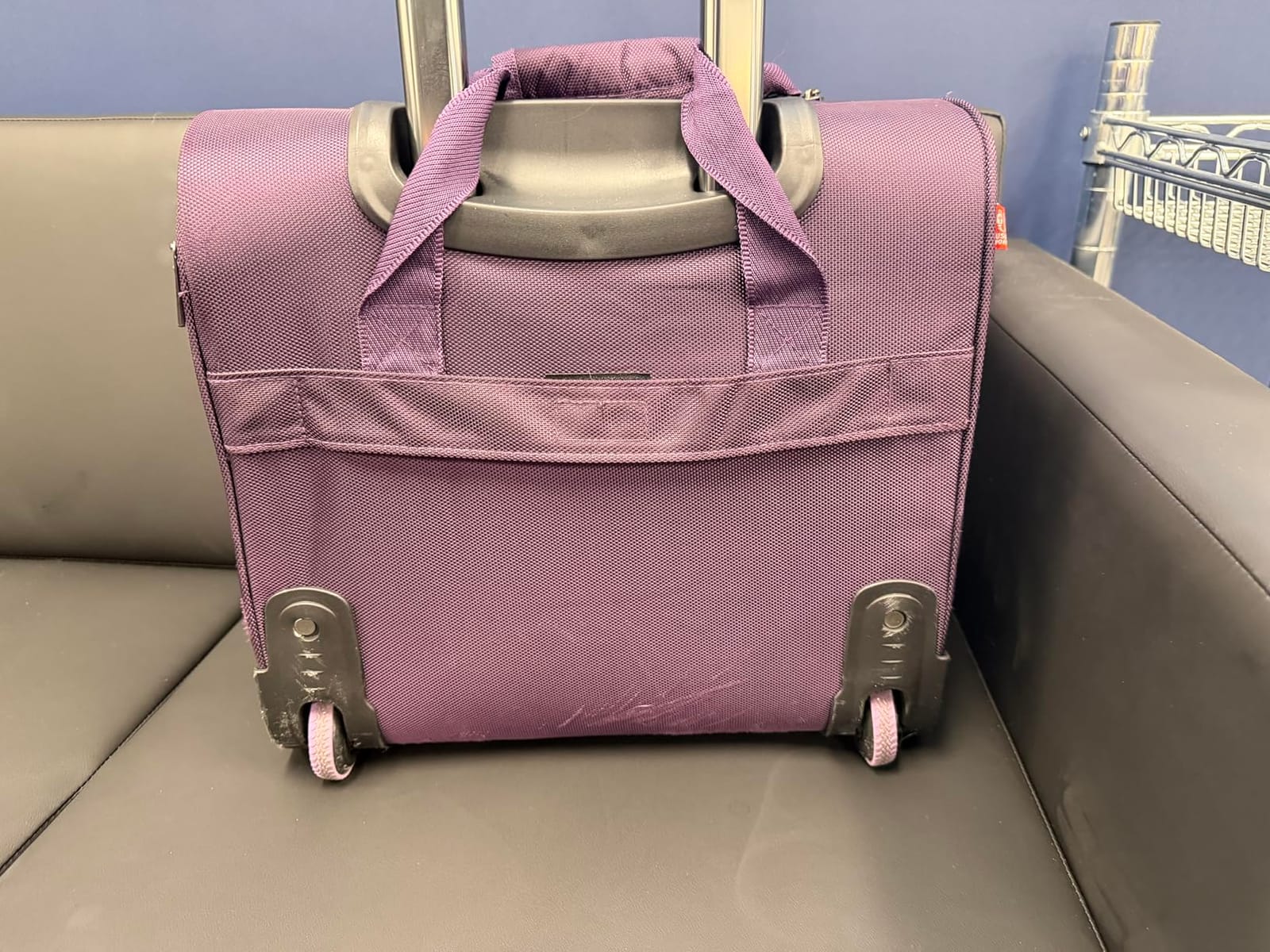 TPRC 15” Underseat Carry-On Luggage Airline Approved Personal Item with USB Charging Port, Purple customer photo 1