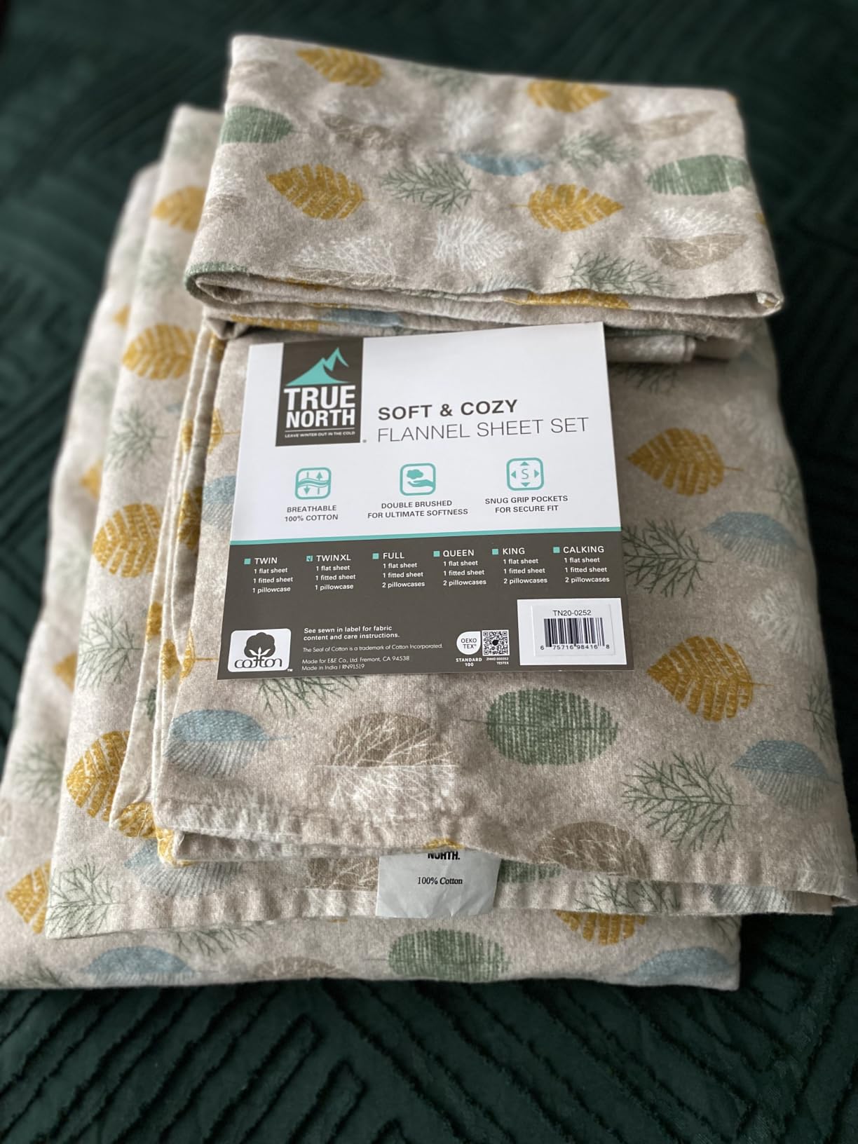 Sleep Philosophy Cozy Flannel Sheets 100% Cotton, Queen Sheet Set, 4 Piece customer photo 2