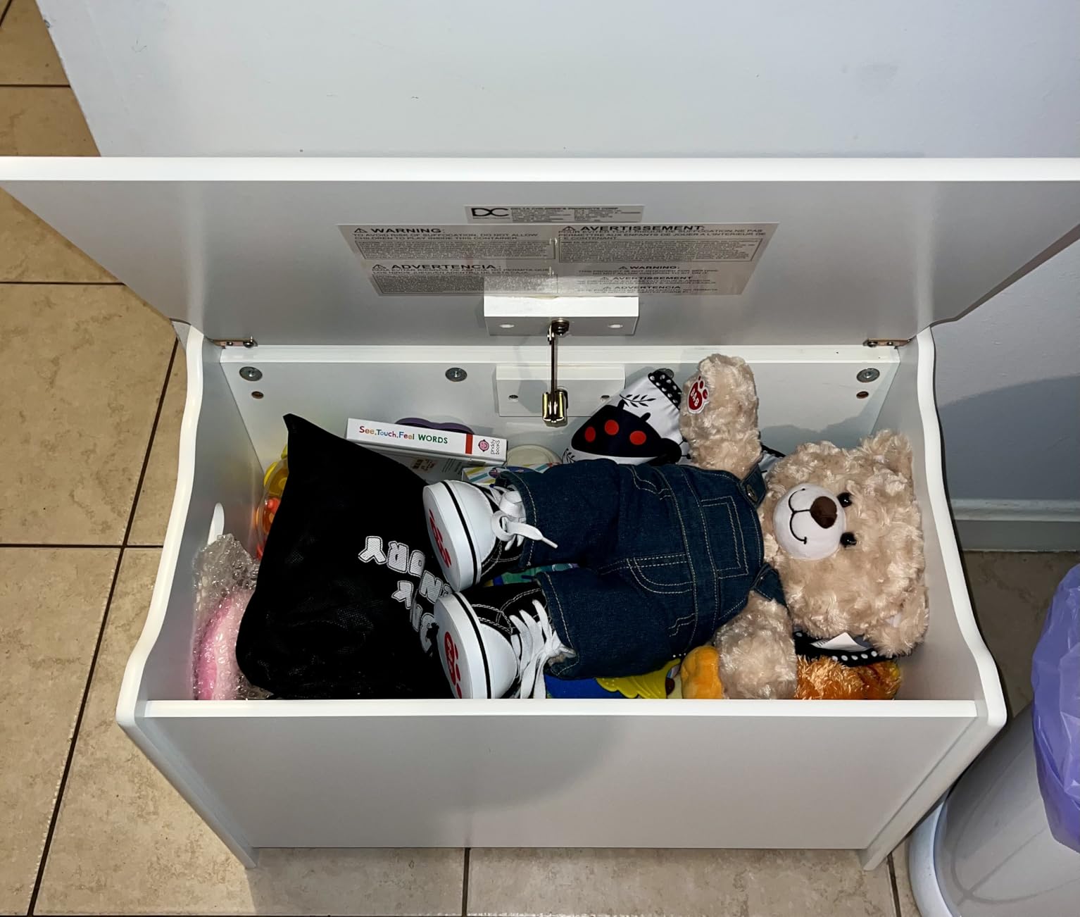Delta Children MySize Deluxe Toy Box, Grey customer photo 2