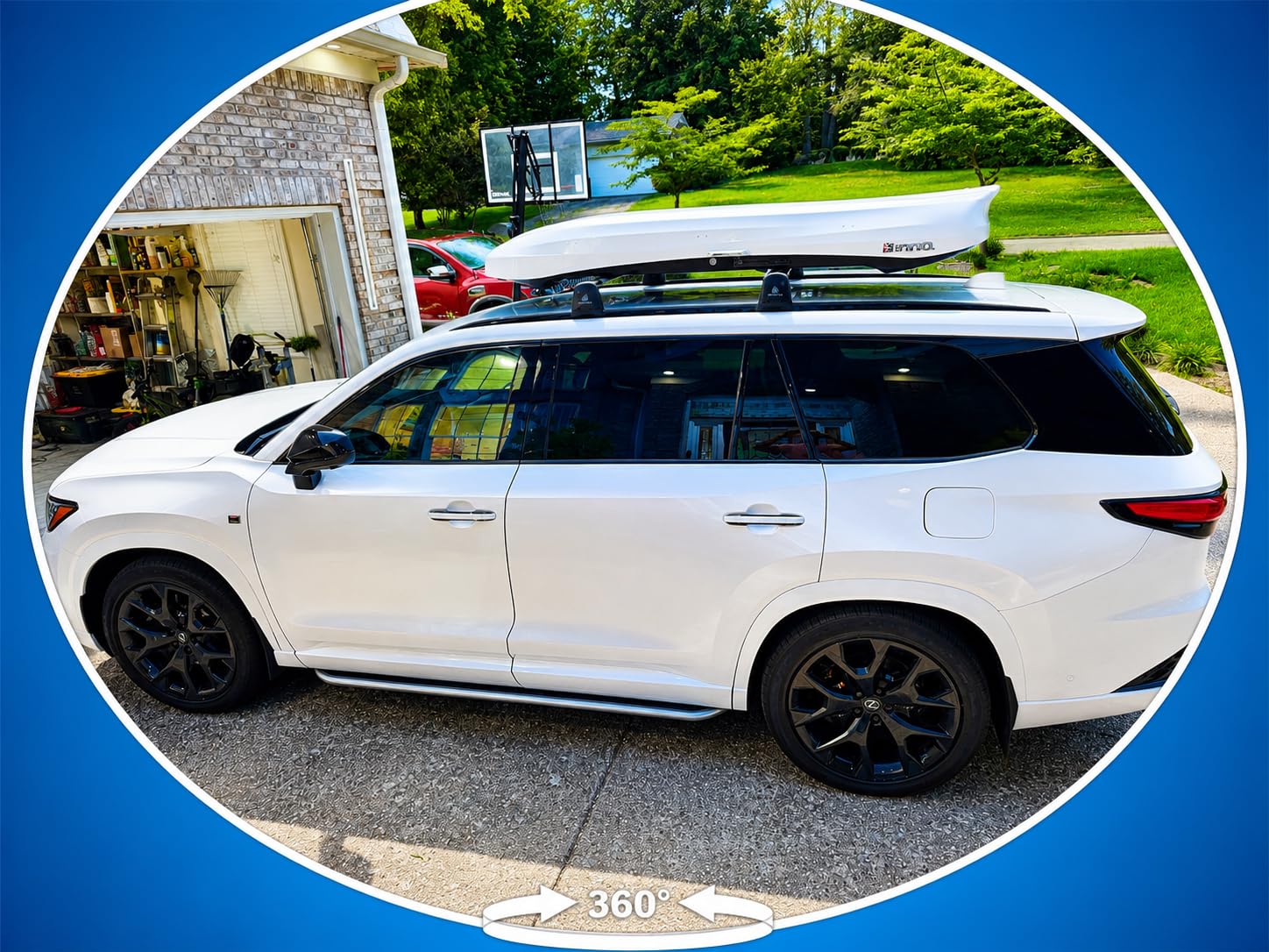 INNO WEDGE660 White 11 cu ft, Roof Rack, Roof Box, Cargo Box, hard shell, Low profile, Cargo Box, Dual‑Side Opening with Locks, Made in Japan, Compatible with Aero & Square Bars, Tool Free install customer photo 2