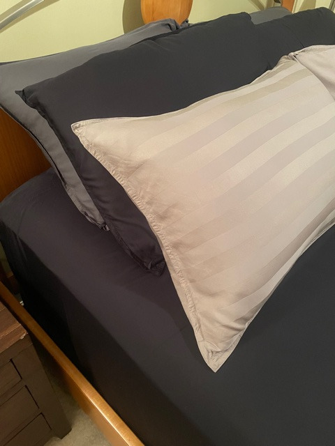 Pure Bamboo Queen Sheets, Genuine 100% Organic Viscose Derived from Bamboo Bed Sheet Set, Luxuriously Soft & Cooling, Double Stitching, 2 Year Quality Promise (Queen, Sea Glass) customer photo 1