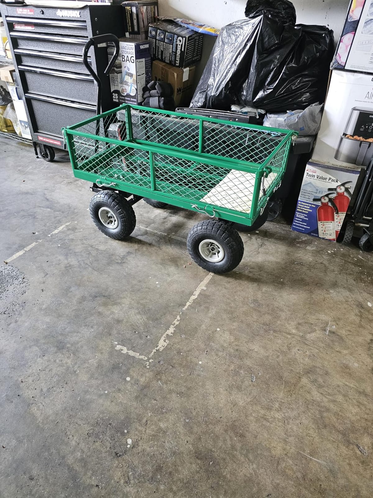 FDW | Heavy Duty Garden Cart with Wheels | Green | 500lbs Capacity customer photo 2