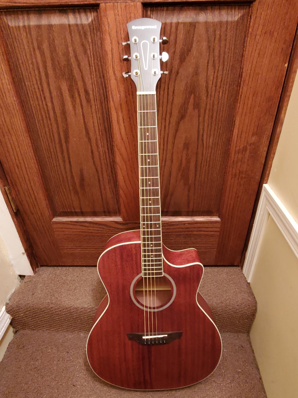 Orangewood Rey Cutaway Style Acoustic Guitar with Mahogany Top customer photo 2