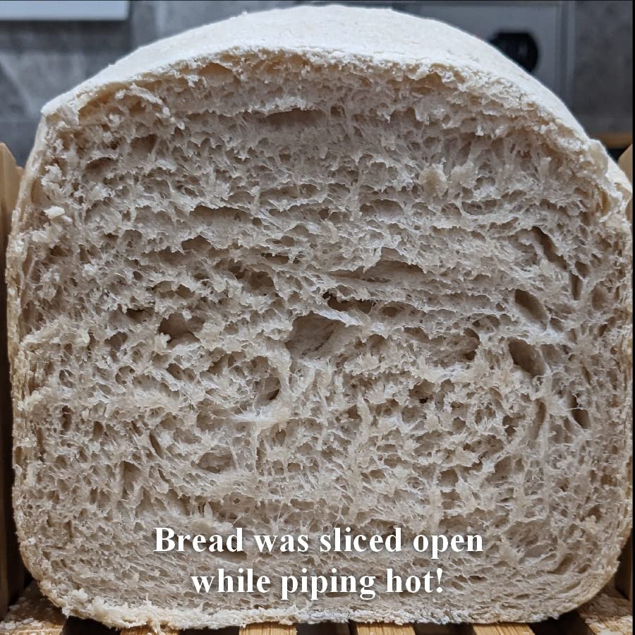 KBS Pro 710W 2.2LB Bread Maker, Stainless Steel 17-in-1 Smart Bread Machine with Healthy Ceramic Pan, Automatic Nut Dispenser, Tempered Glass Touch Panel, 3 Crust Colors, 15H Timer &Keep-Warm, Recipes customer photo 2