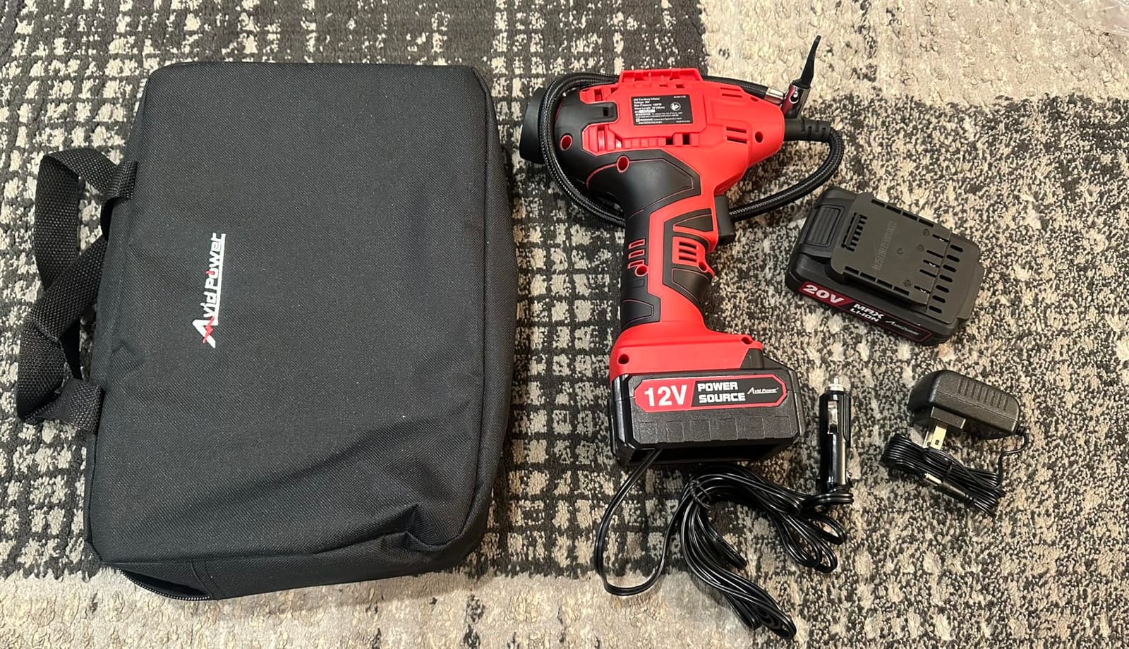 AVID POWER Cordless Tire Inflator Portable Air Compressor 20V Battery Pump customer photo 1