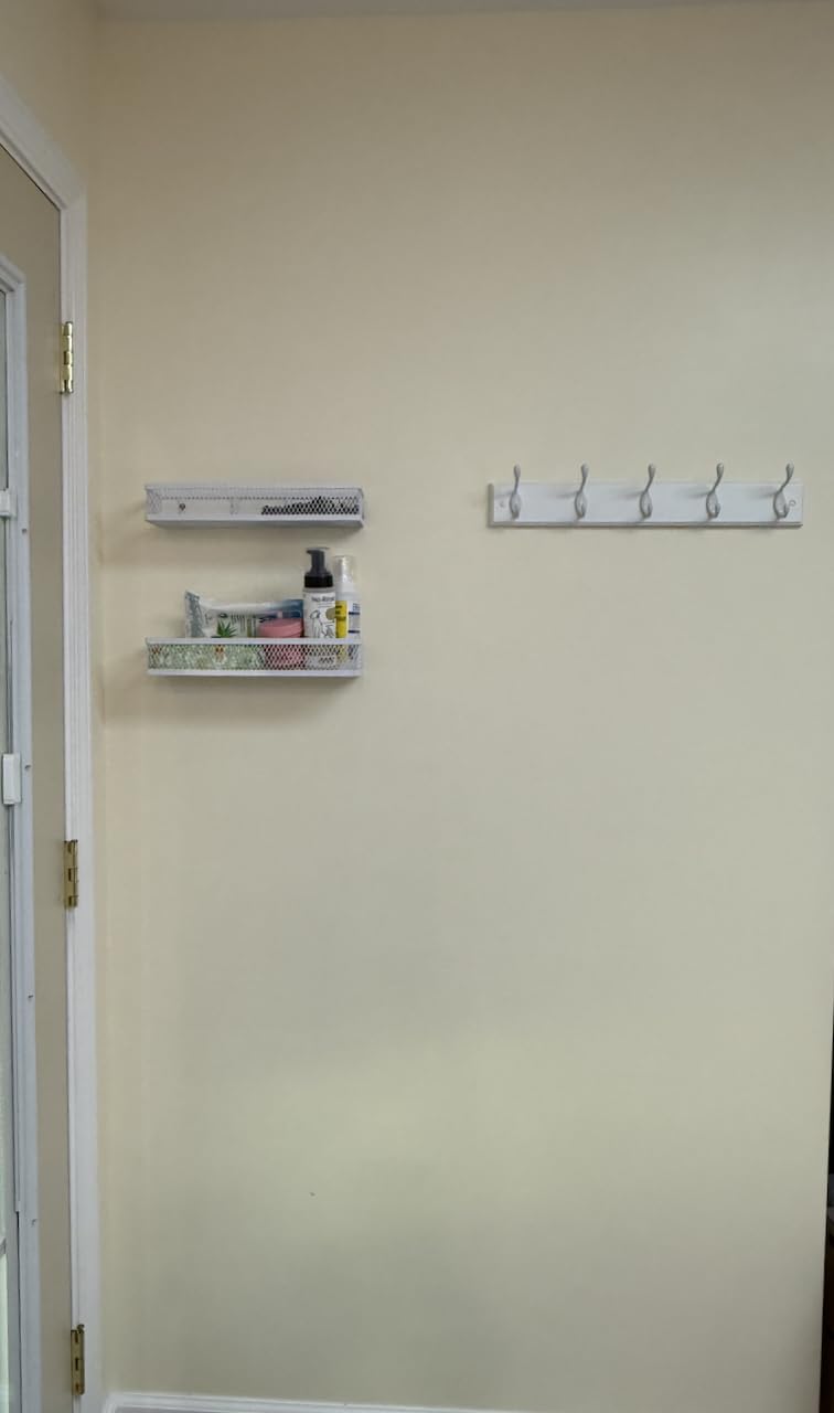 SONGMICS Wall-Mounted Coat Rack, 4 Dual Metal Hooks customer photo 2
