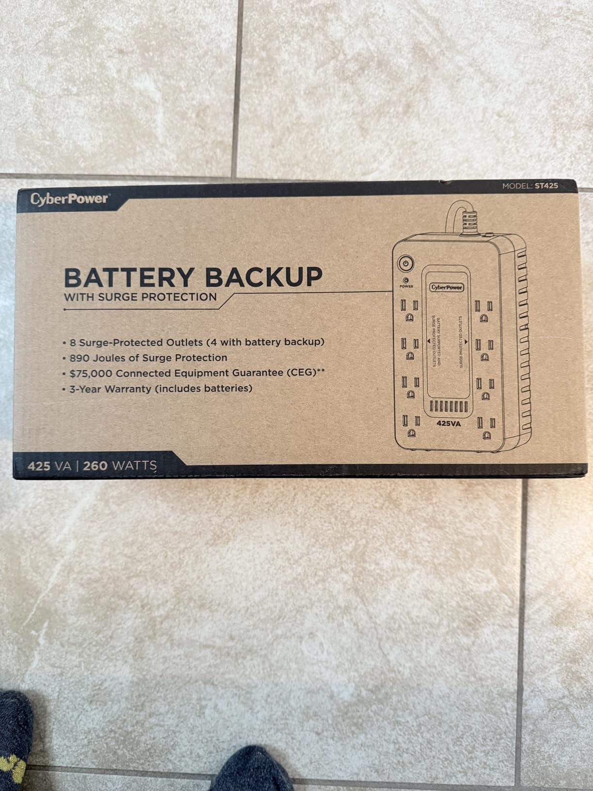CyberPower ST425 Standby UPS Battery Backup and Surge Protector customer photo 1