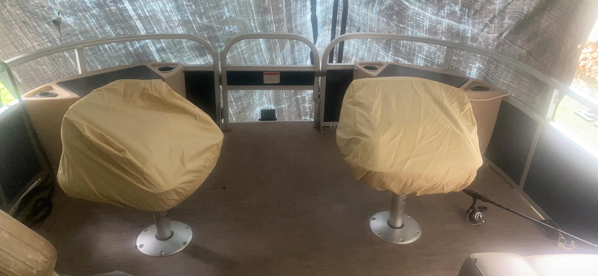 iCOVER Boat Folding Seat Cover - 600 Denier Canvas Waterproof Heavy-Duty Weather Resistant Material Trailerable Fishing Chair Covers customer photo 2