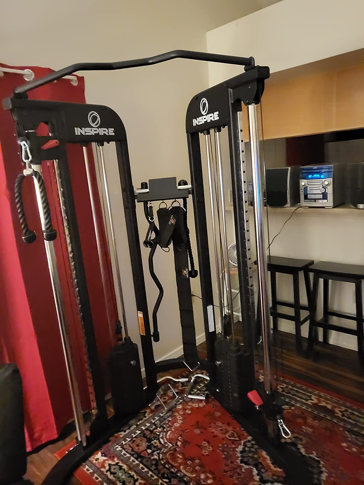Inspire Fitness FTX Functional Trainer - Compact at Home Workout Machine with Accessories - Space Saving Design - Home Gym Cable Machine and Two 165 lb Weight Stacks customer photo 2