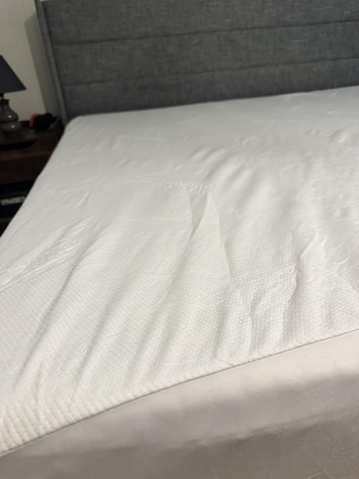 PlushDeluxe Bamboo Waterproof Mattress Protector, Queen Size, Ultra Soft customer photo 2