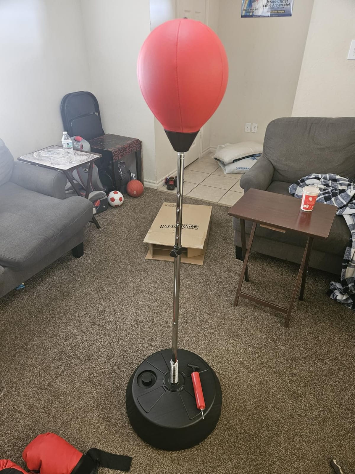 Tech Tools Punching Bag with Stand Adjustable Boxing Speed Bag Teens Adults customer photo 1