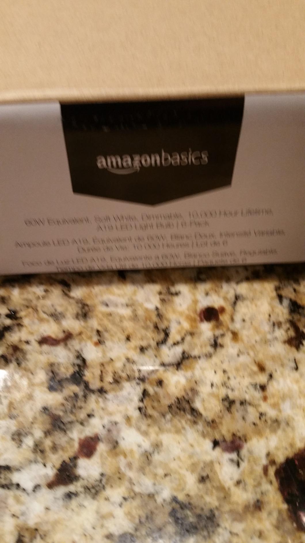 Amazon Basics A19 LED Light Bulbs, 60 Watt Equivalent, Energy Efficient 9W, E26 Standard Base, Soft White 2700K, Dimmable, 10,000 Hour Lifetime , 6-Pack customer photo 2