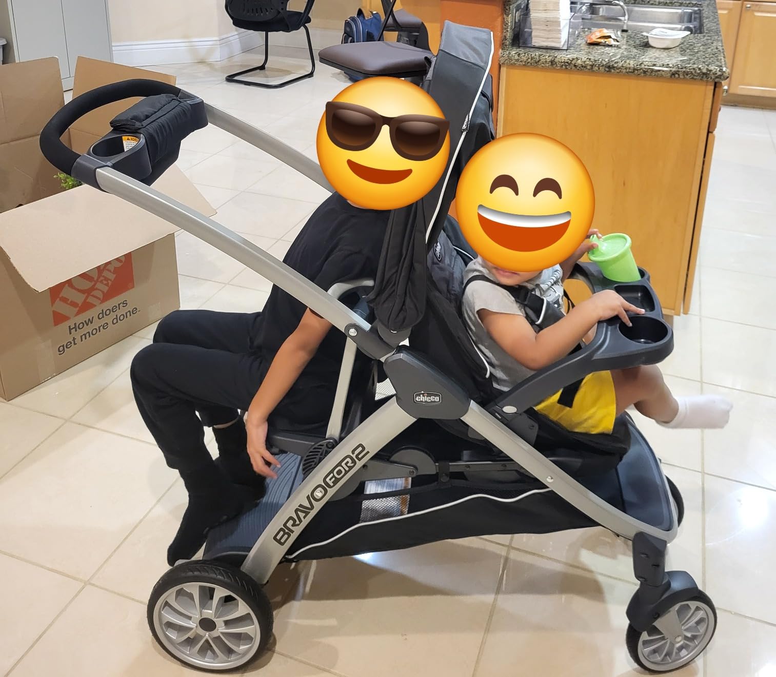 Chicco BravoFor2 Standing/Sitting Double Stroller w/Child & Parent Tray customer photo 1