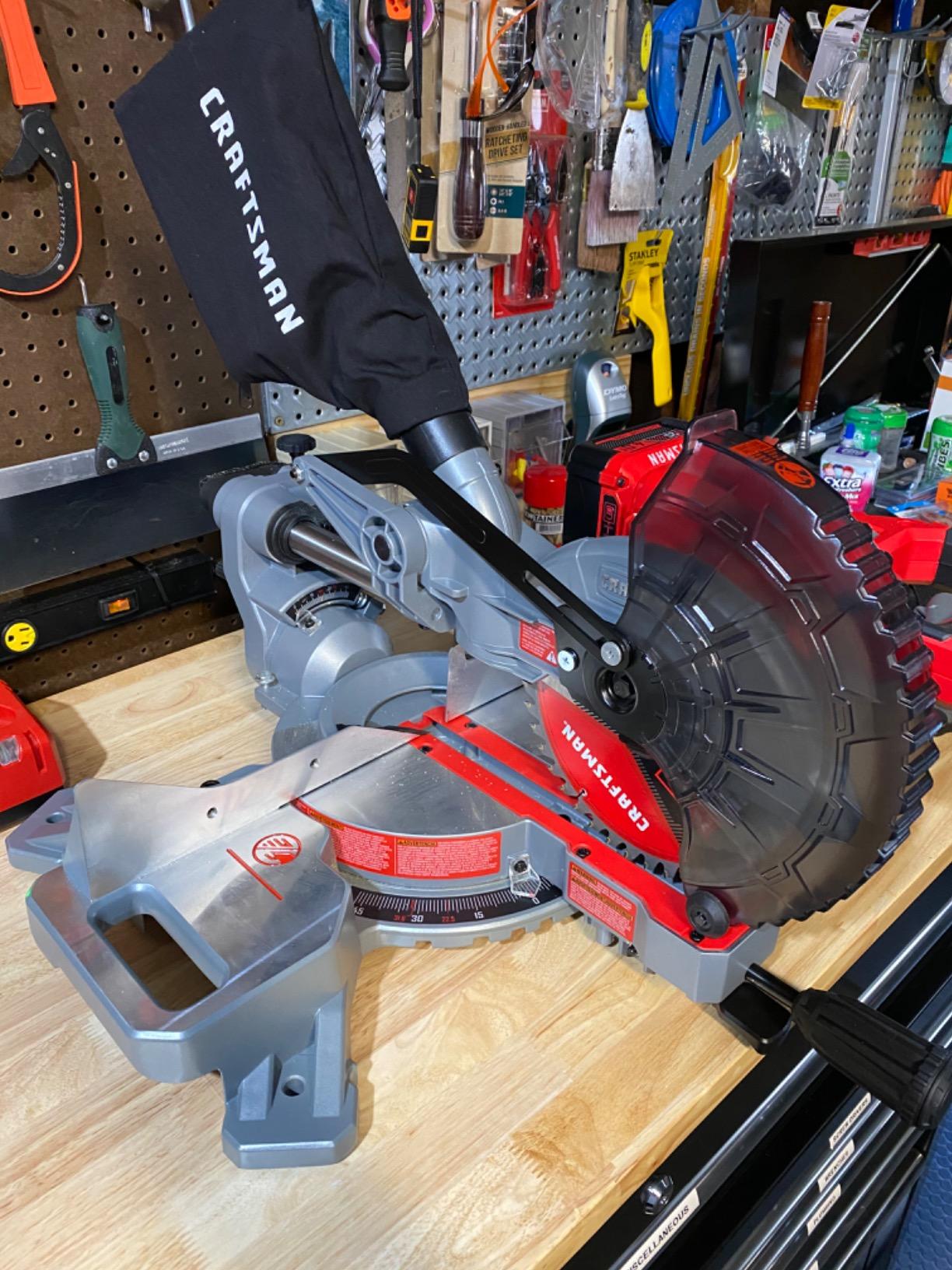 CRAFTSMAN V20 Cordless Sliding Miter Saw, 7-1/4 inch, Single Bevel, Battery and Charger Included (CMCS714M1) customer photo 2