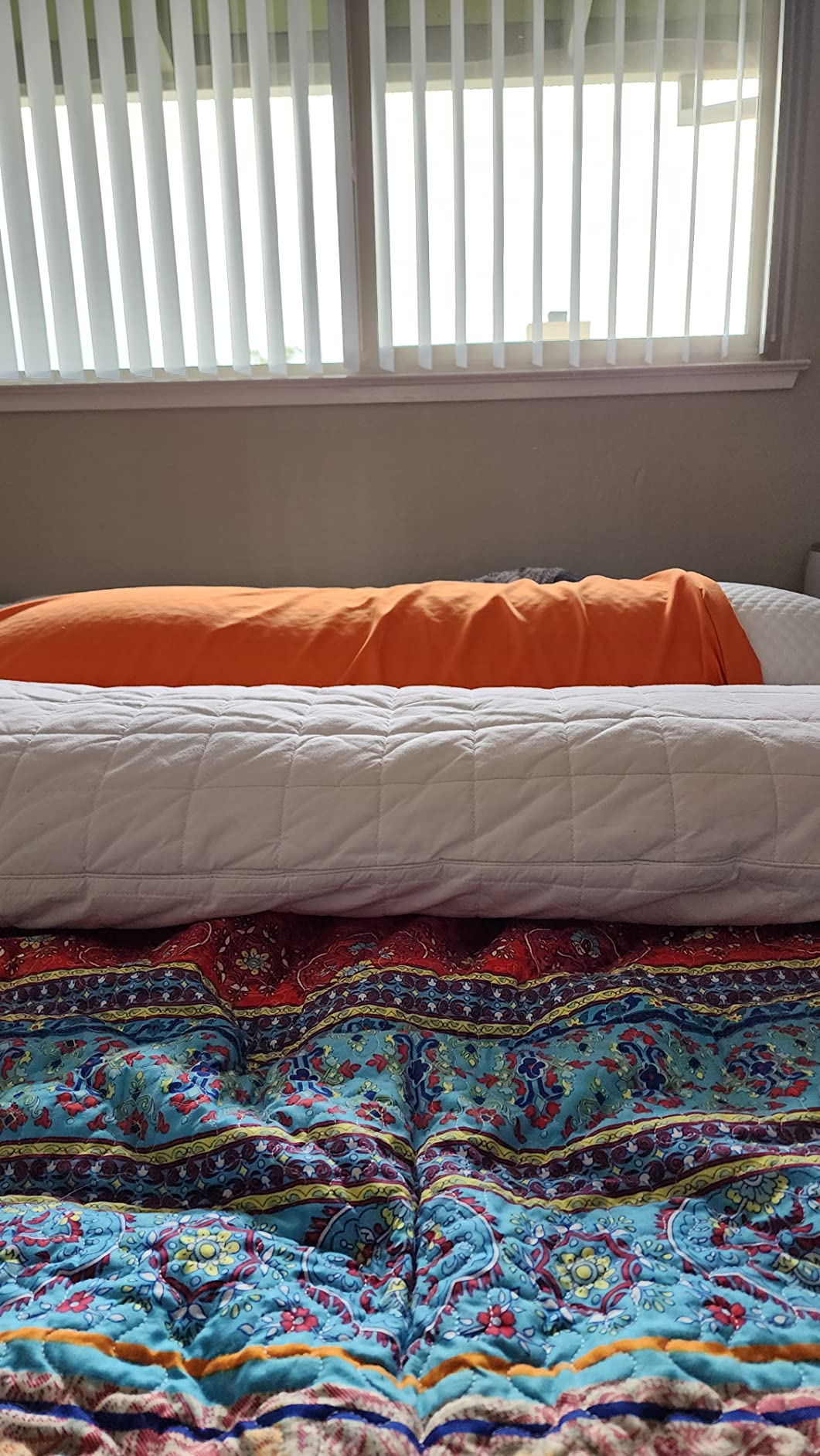 Oubonun Full Body Pillow for Side Sleeper, Adjustable Firm Long Bed Pillow customer photo 2