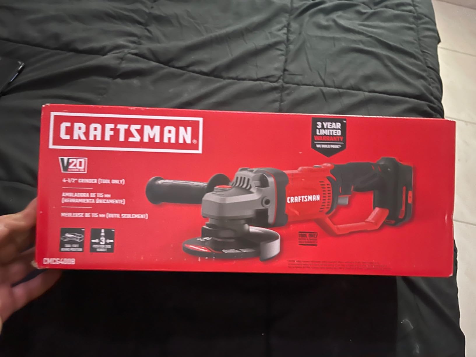 CRAFTSMAN V20* Angle Grinder, Small, 4-1/2-Inch, Tool Only (CMCG400B) customer photo 2