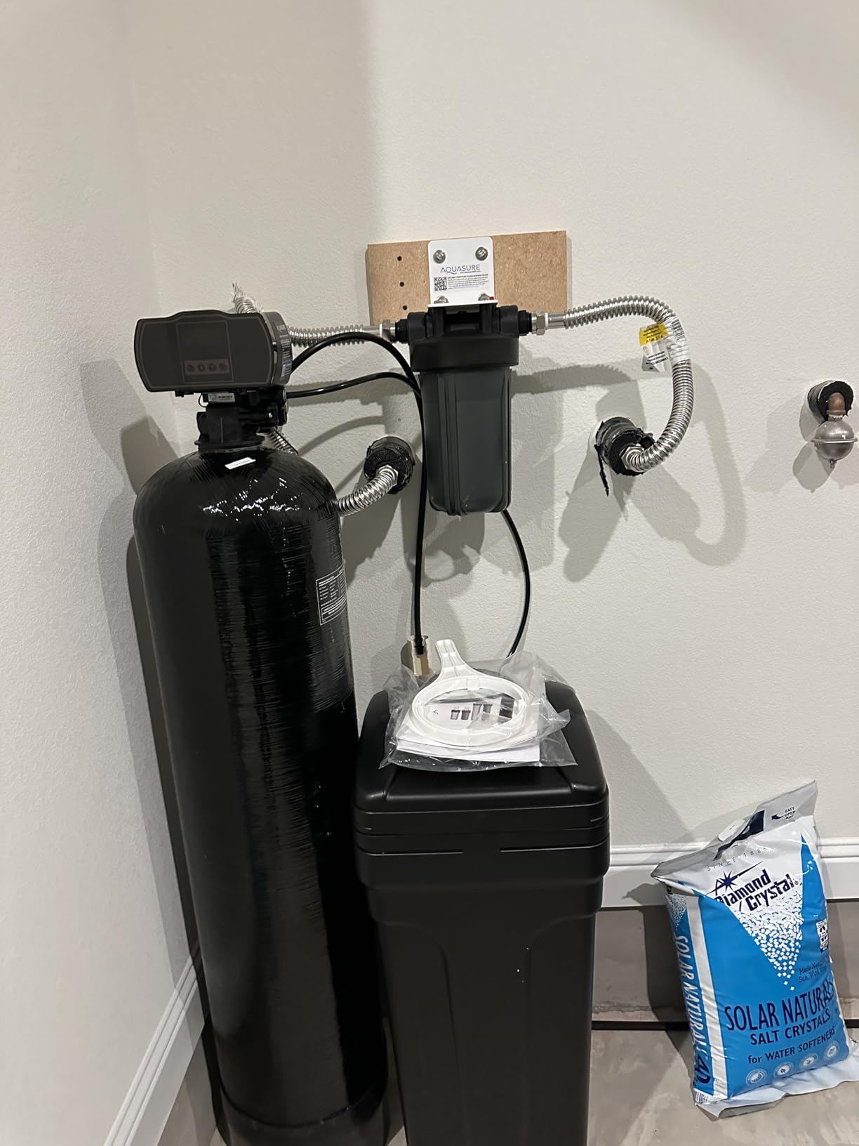 Aquasure 48,000 Grains Whole House Water Filter Bundle with Automatic Digital Metered Control Softener and 75 GPD RO Reverse Osmosis Drinking System | Removes Hardness | Ideal for 3-4 bathrooms customer photo 2