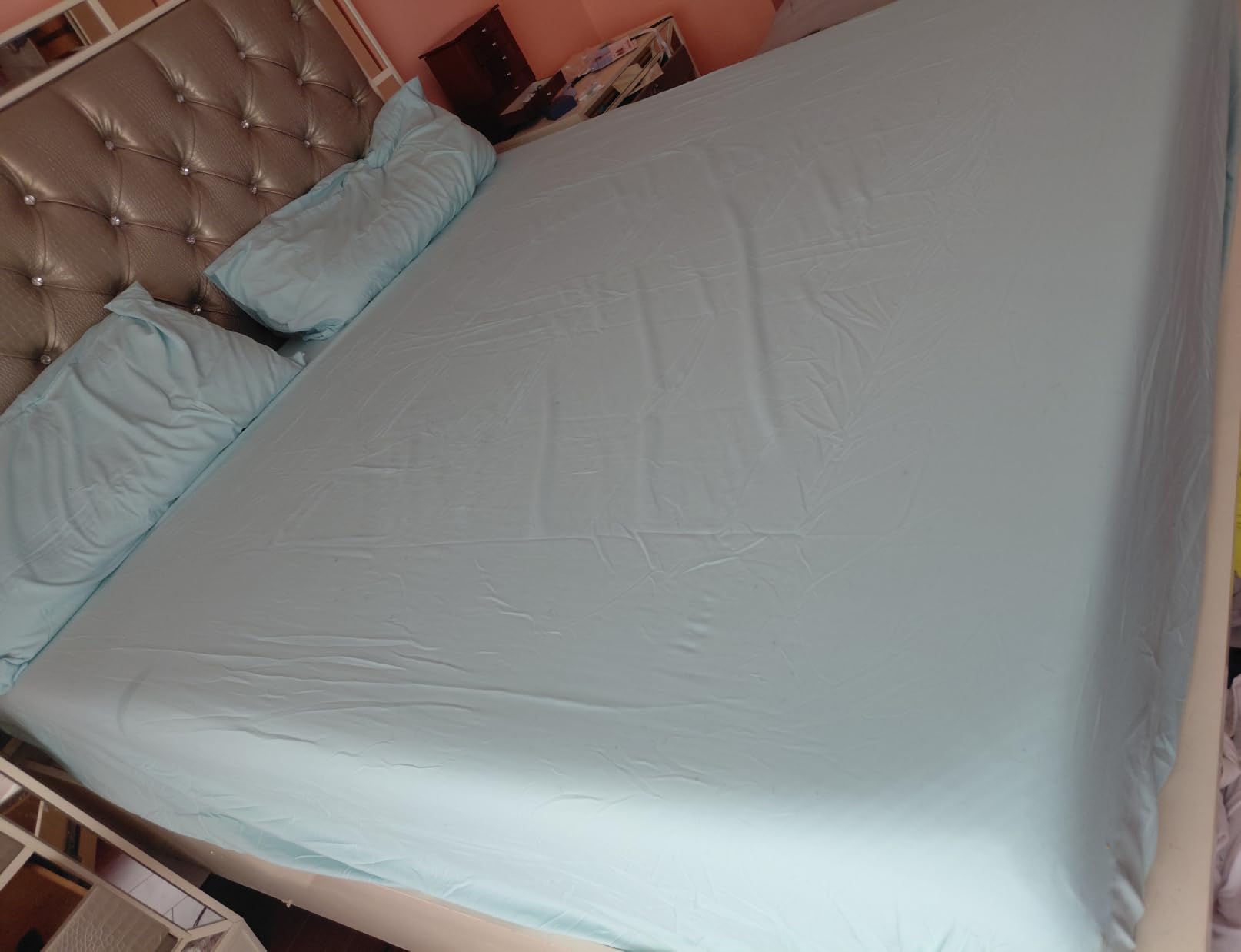 Extra Deep Queen Sheet Set - 4 Piece Breathable Cooling Sheets - Dark Grey customer photo 2