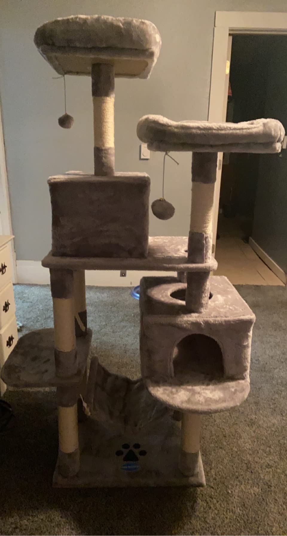 Hey-brother Cat Tree Tower with Sisal Scratching Posts, Big Condo, MPJ020W customer photo 1