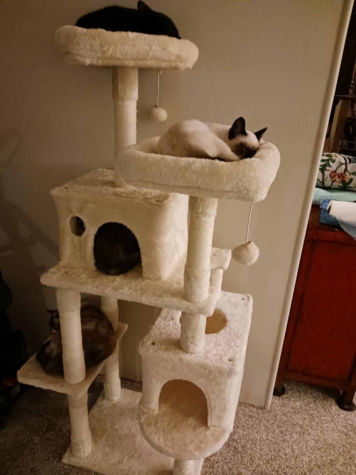 Hey-brother Cat Tree Tower with Sisal Scratching Posts, Big Condo, MPJ020W customer photo 2