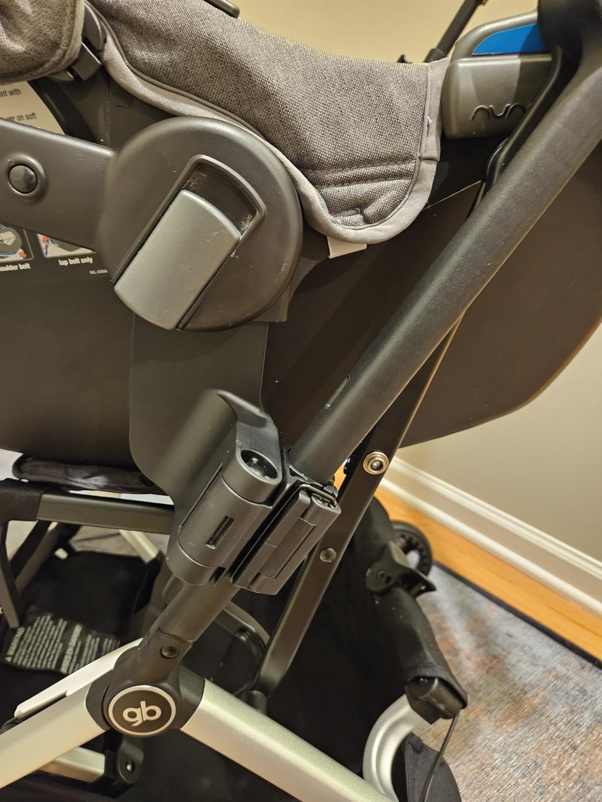 gb Pockit+ All City, Ultra Compact Lightweight Travel Stroller with Front Wheel Suspension, Full Canopy, and Reclining Seat in Night Blue customer photo 2