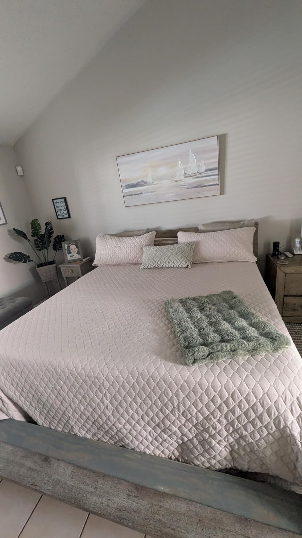 Exclusivo Mezcla Reversible Full Queen Quilt Bedding Set, Grey customer photo 2