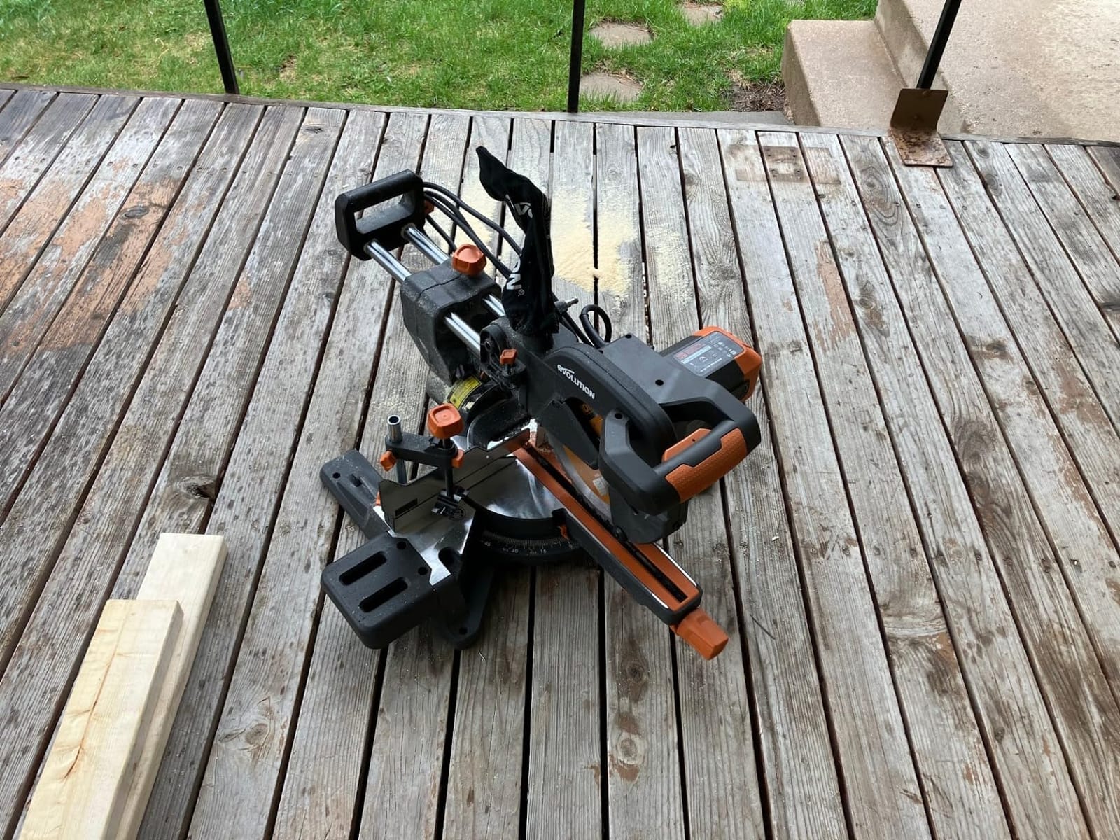 Evolution Power Tools R255SMS+ PLUS 10-Inch Sliding Miter Saw Plus Multi-Material Multi-Purpose Cutting Cuts Metal, Plastic, Wood & More 0˚ - 45˚ Bevel & 50˚ - 50˚ Miter Angles TCT Blade Included customer photo 1