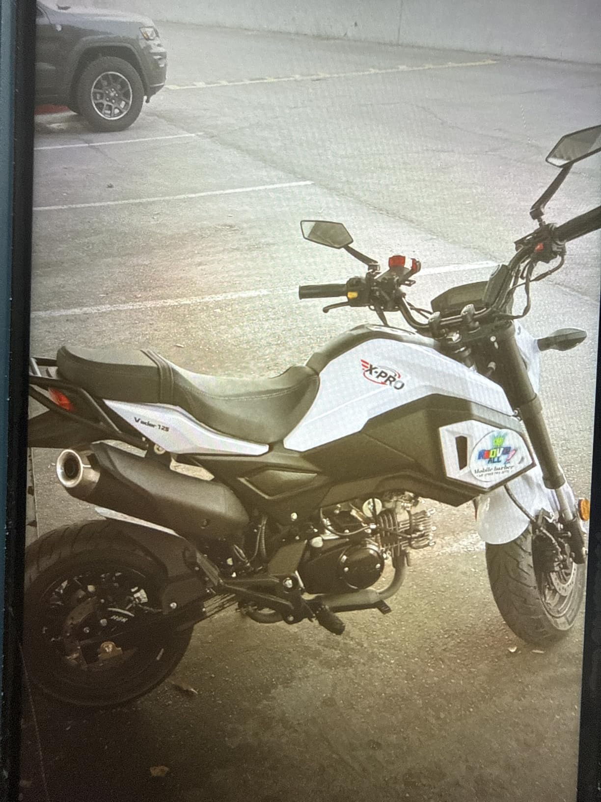 X-PRO 125cc Motorcycle Bike Dirt Bike 125cc Gas Motorcycle Bike Street Bike Adults Dirt Bike Dirtbike,White customer photo 2