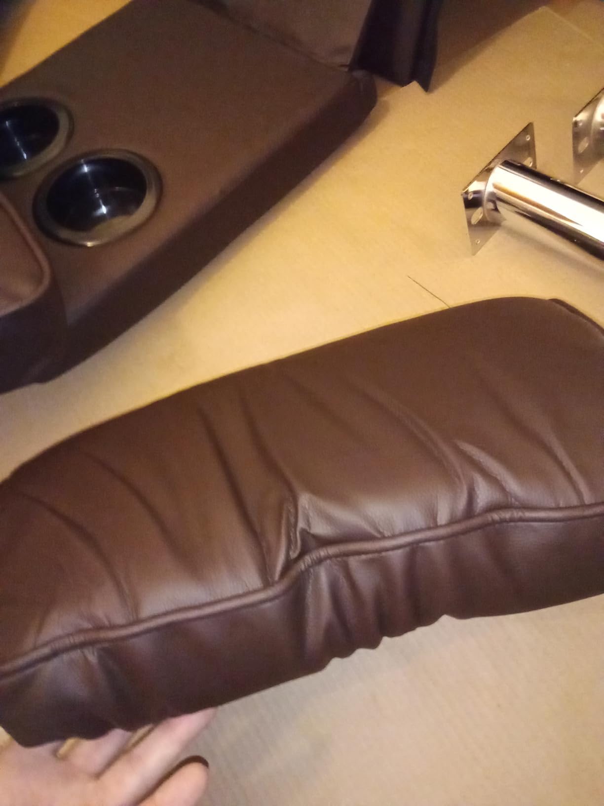 Yaheetech Convertible Futon Sofa Bed Loveseat with Cup Holder, Black customer photo 1