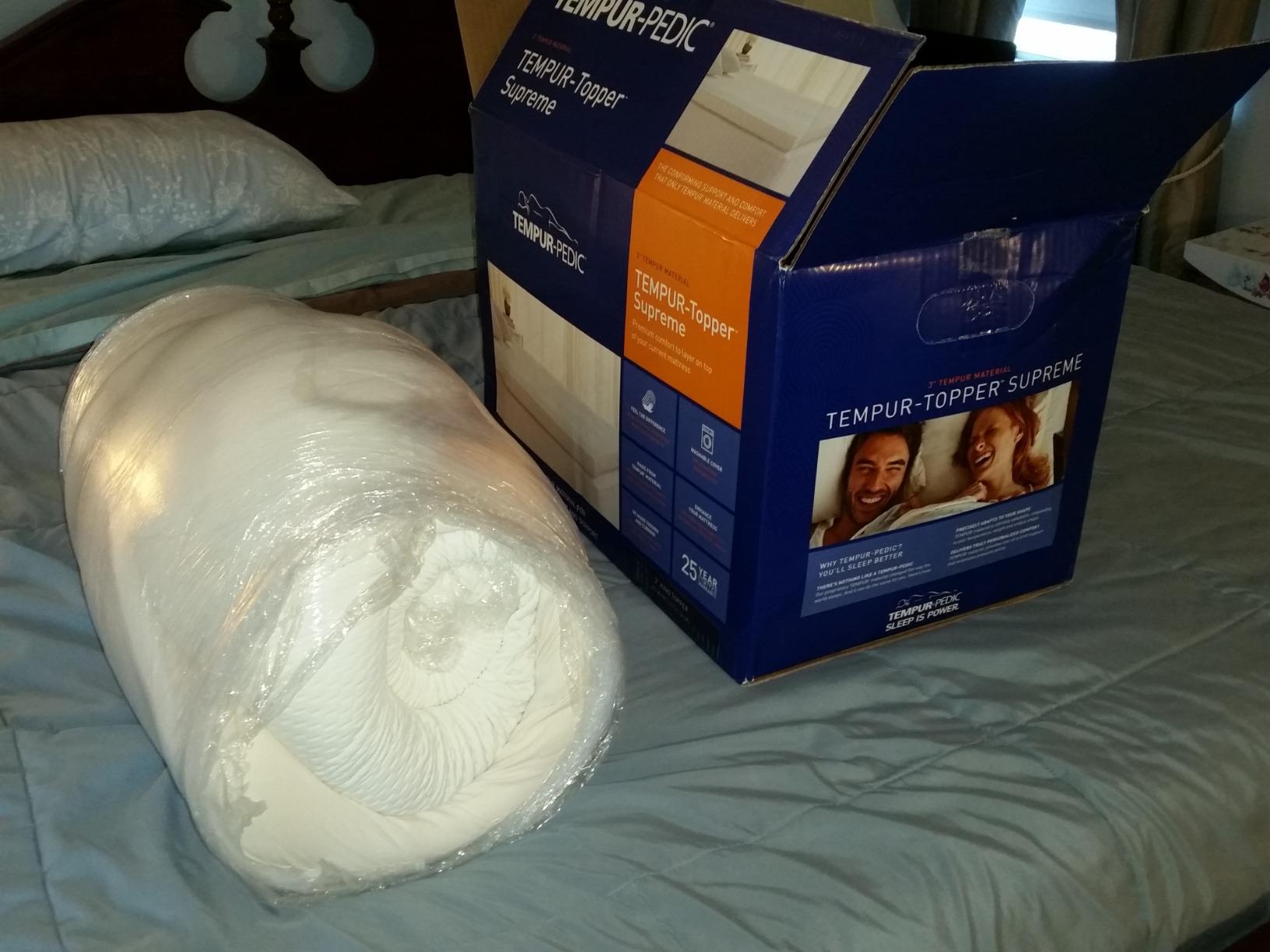 Tempur-Pedic TEMPUR-Adapt + Cooling 3-Inch Queen Mattress Topper Medium Luxury Premium Foam, Washable Cover, Medium Cooling Topper,White customer photo 1