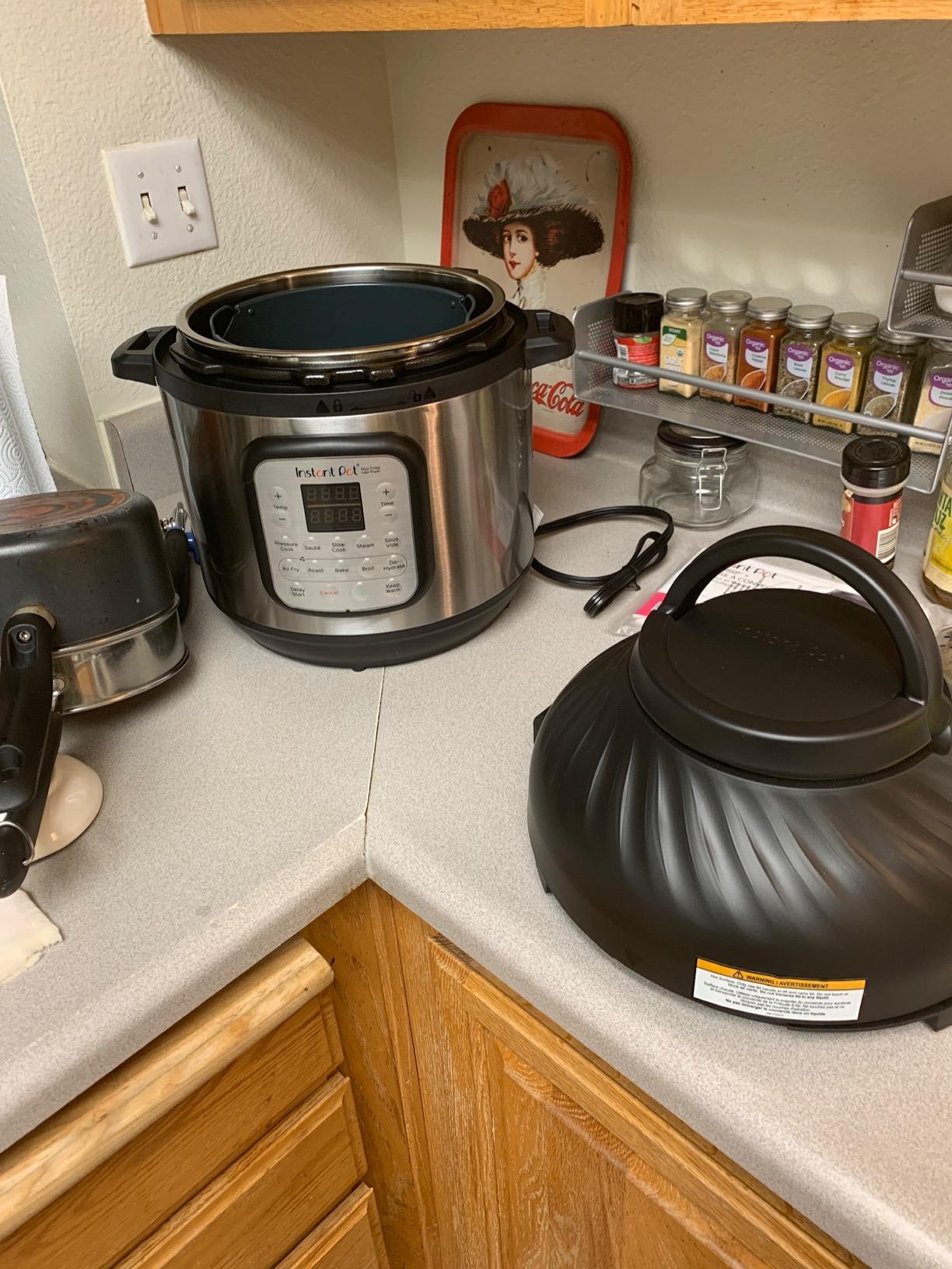 Instant Pot Duo Crisp 11-in-1 Air Fryer and Electric Pressure Cooker Combo with Multicooker Lids that Fries, Steams, Slow Cooks, Dehydrates,Free App With Over 800 Recipes, Black/Stainless Steel, 8QT customer photo 2